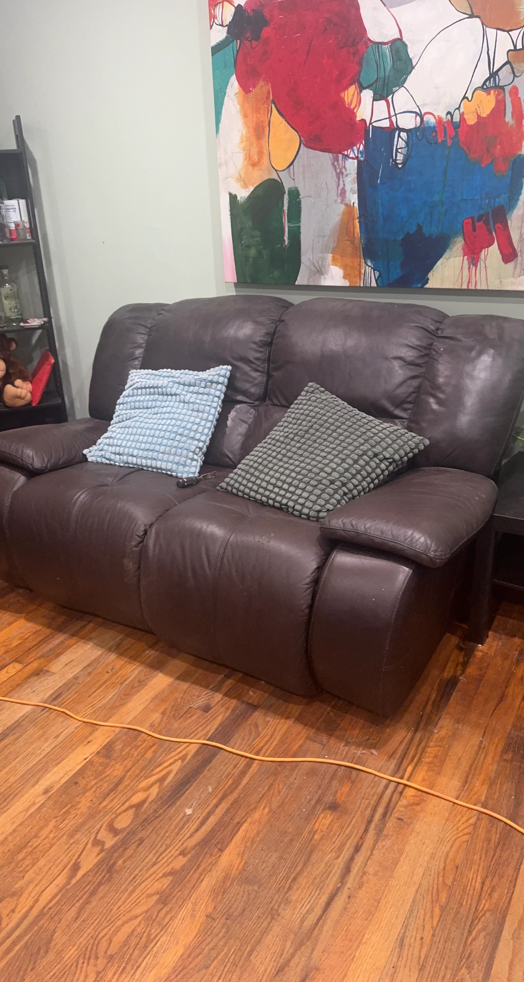 Brown Leather Loveseat Recliner
