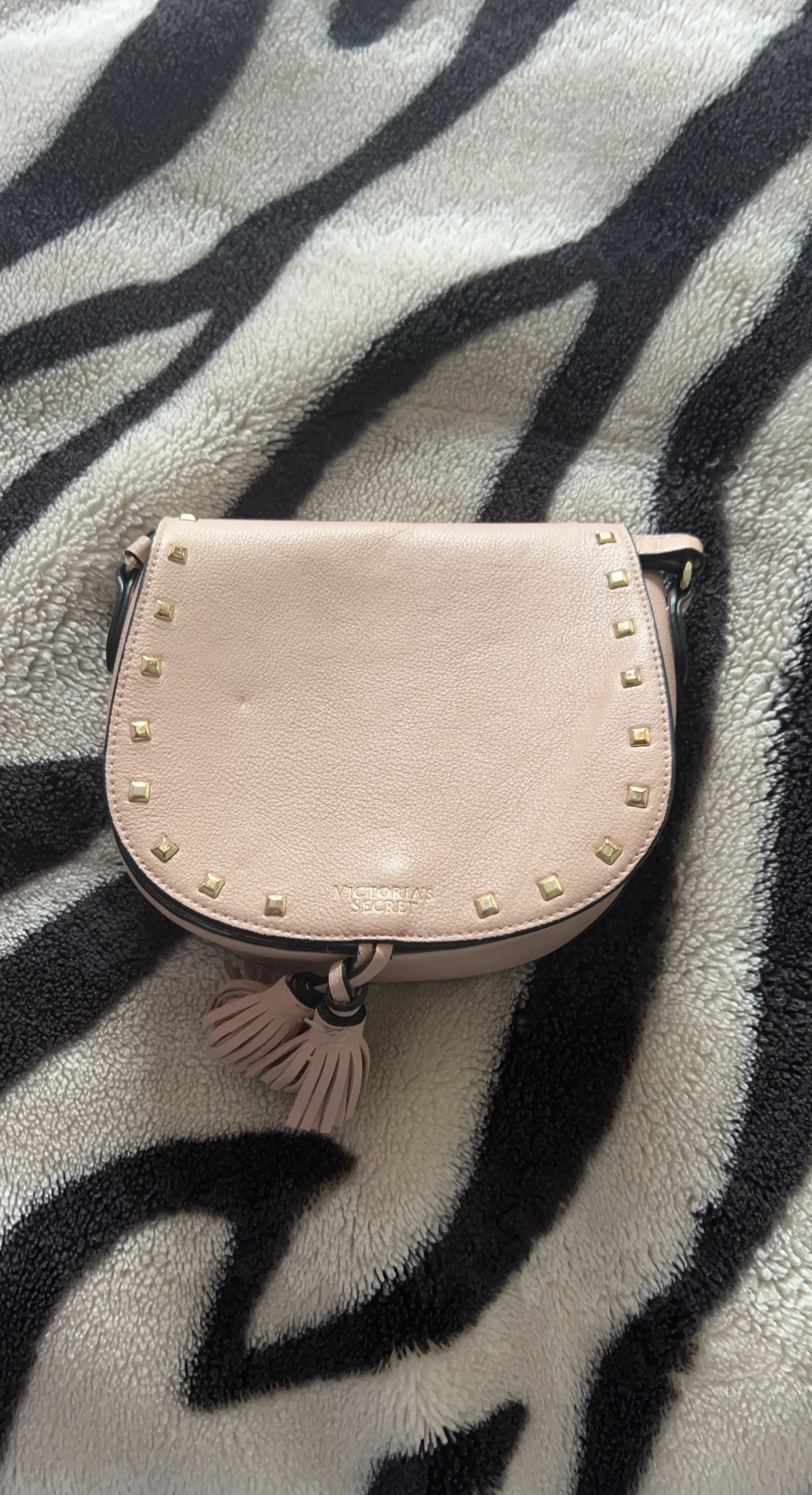 Victoria's Secret Studded Pink Crossbody Bag