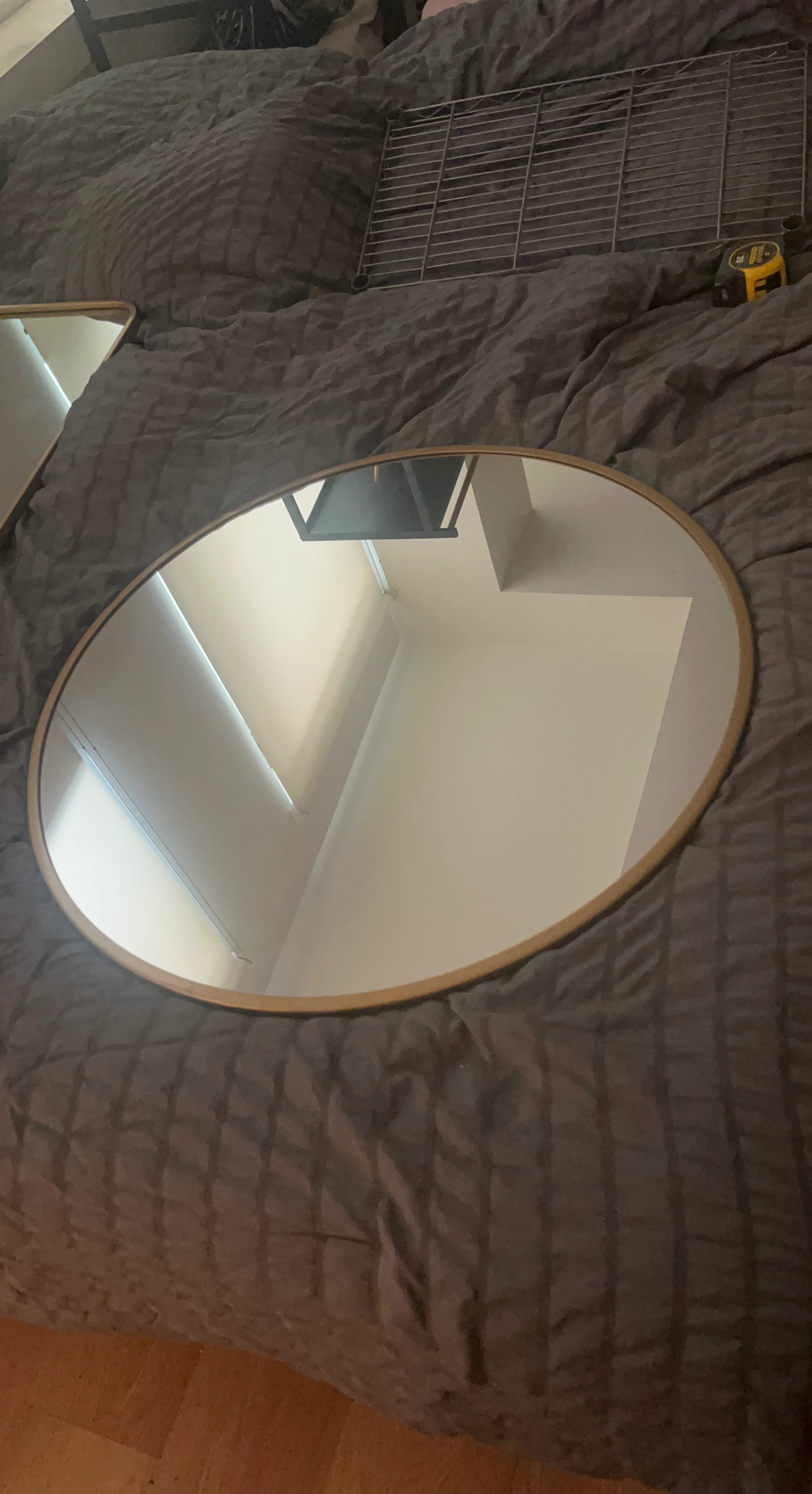 Round Metal Frame Wall Mirror - photo 2