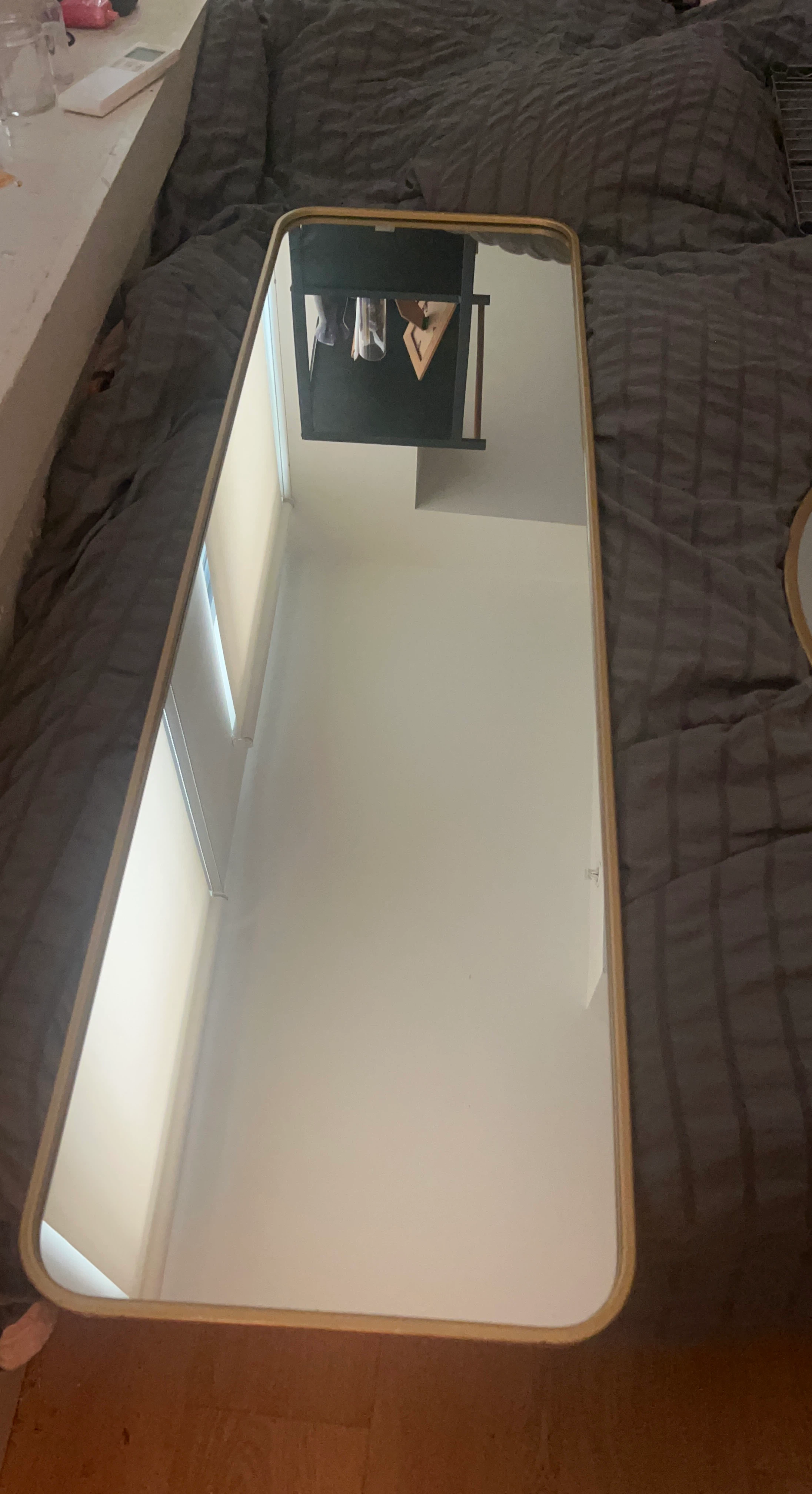 Rectangular Wall Mirror with Gold Frame - photo 2