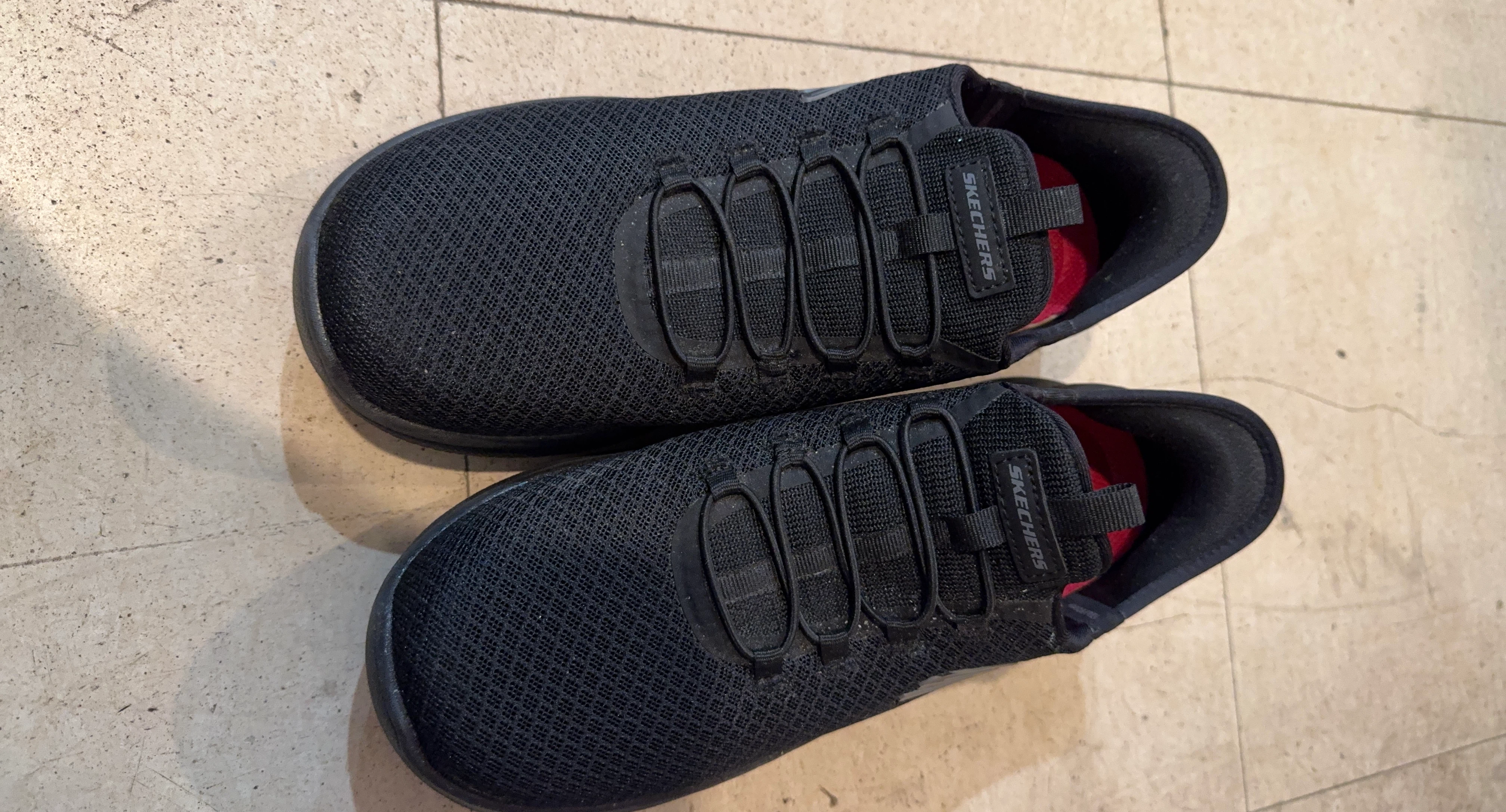 Skechers Black Mesh Sneakers