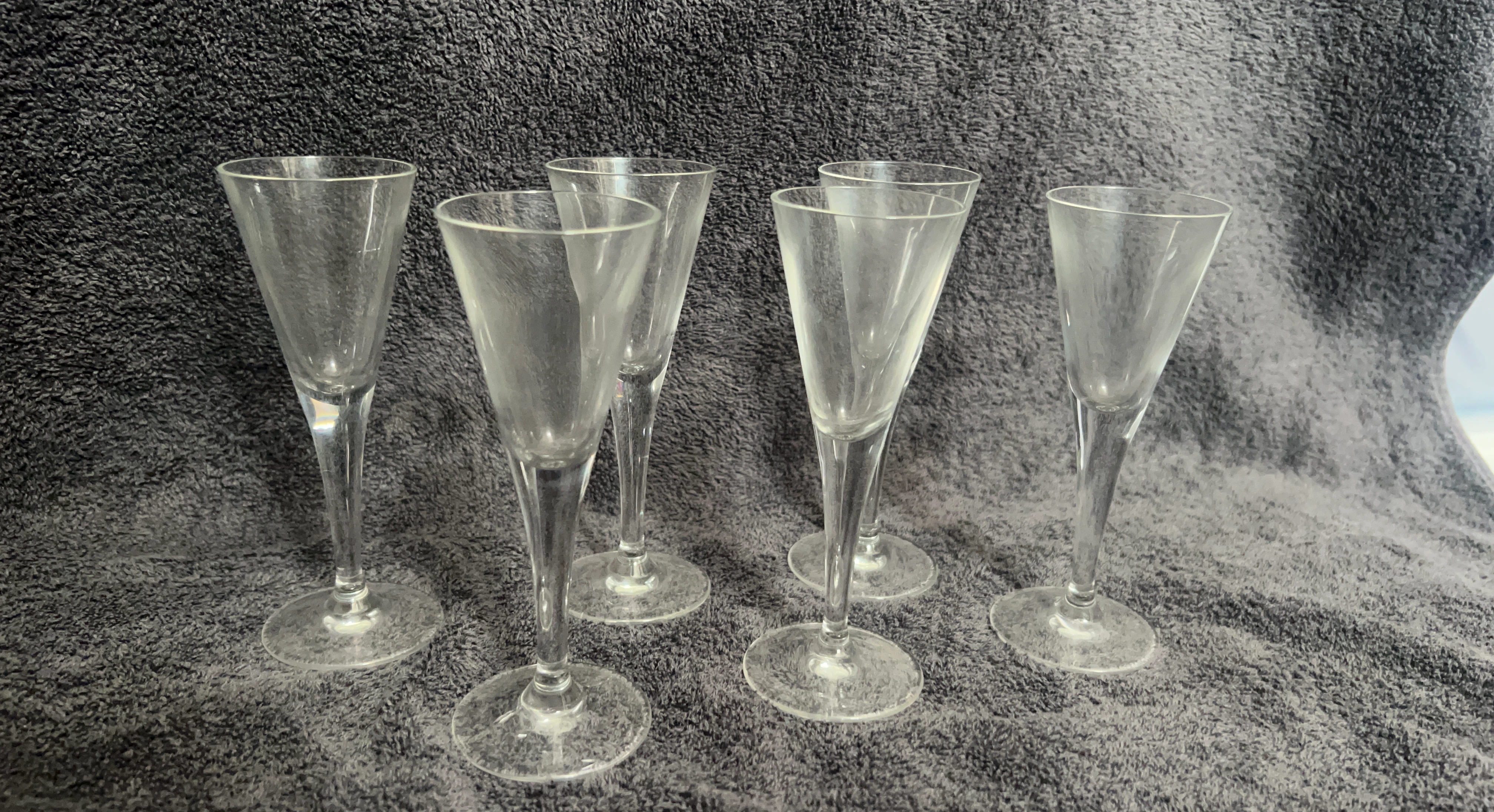 Set of 5 Clear Small Shot Glasses