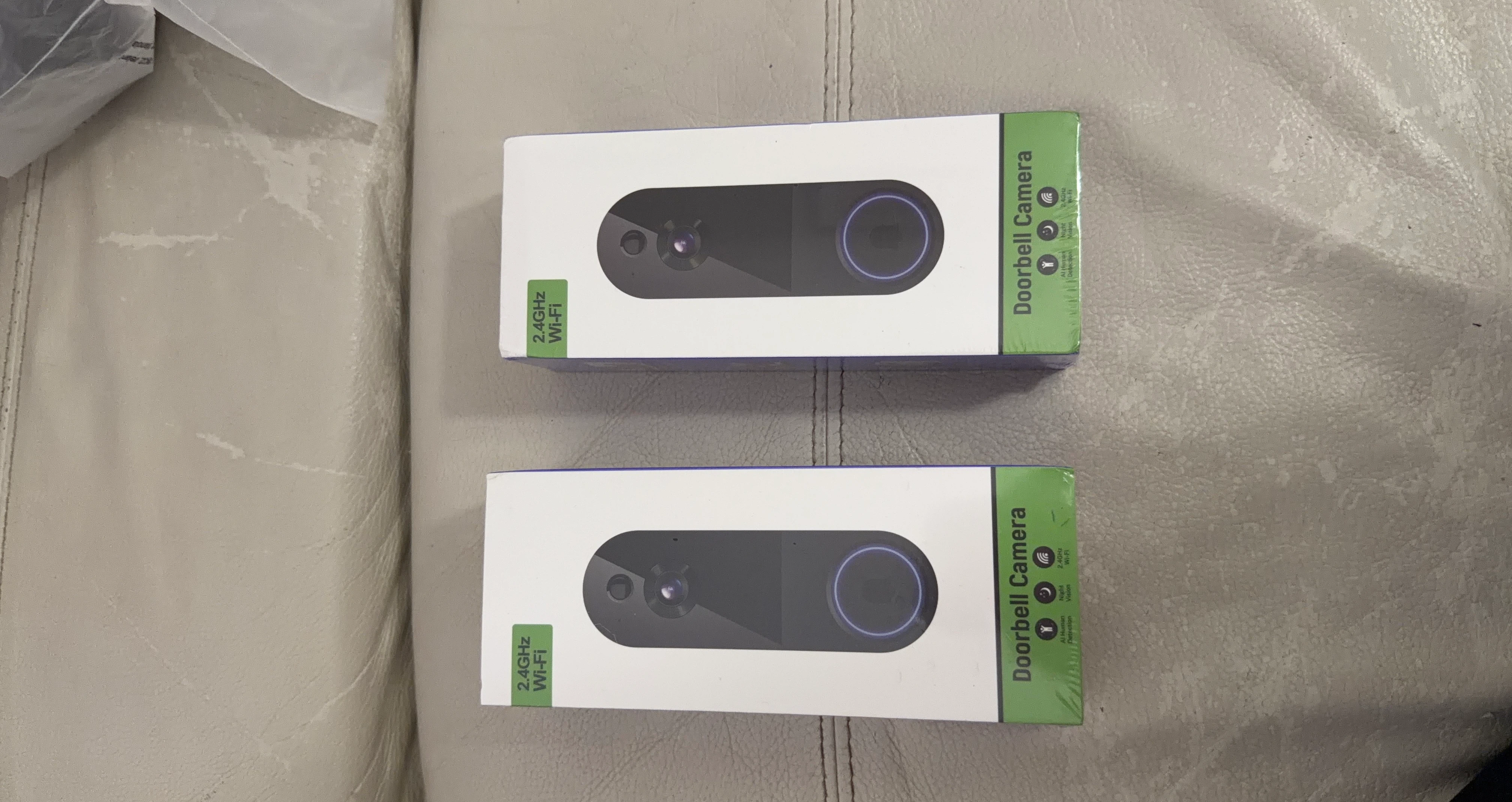 Set of two Doorbell Cameras with 2.4GHz Wi-Fi