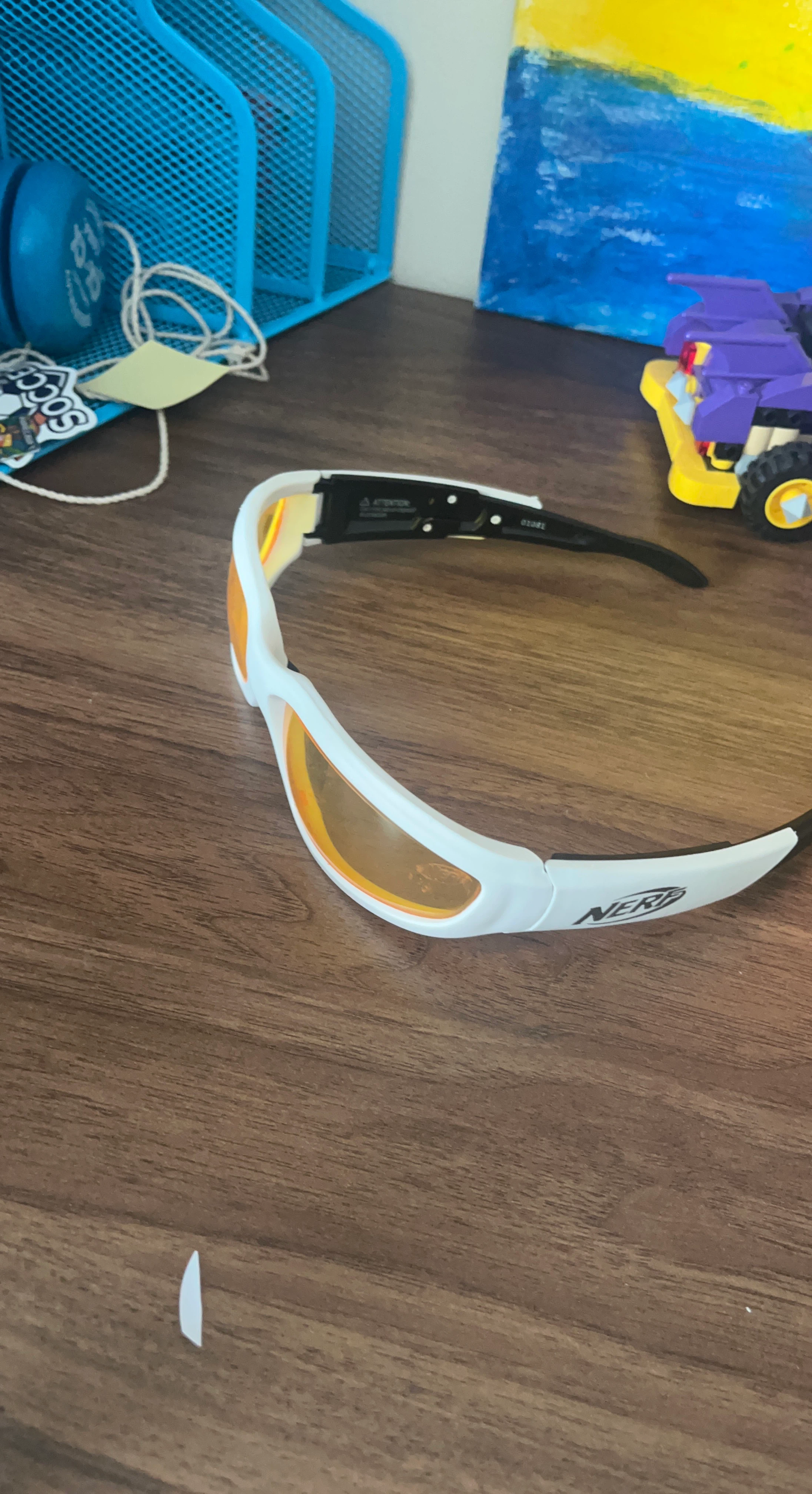 Nerf White and Orange Sports Sunglasses