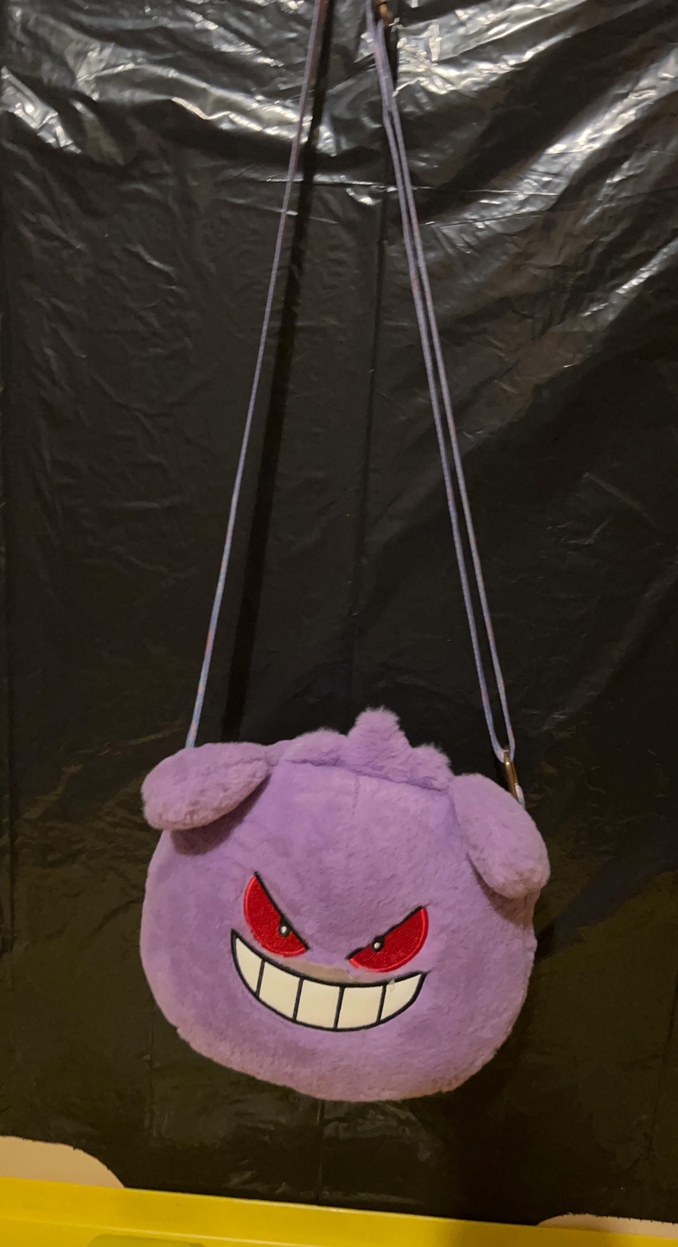 Purple Gengar Plush Crossbody Bag
