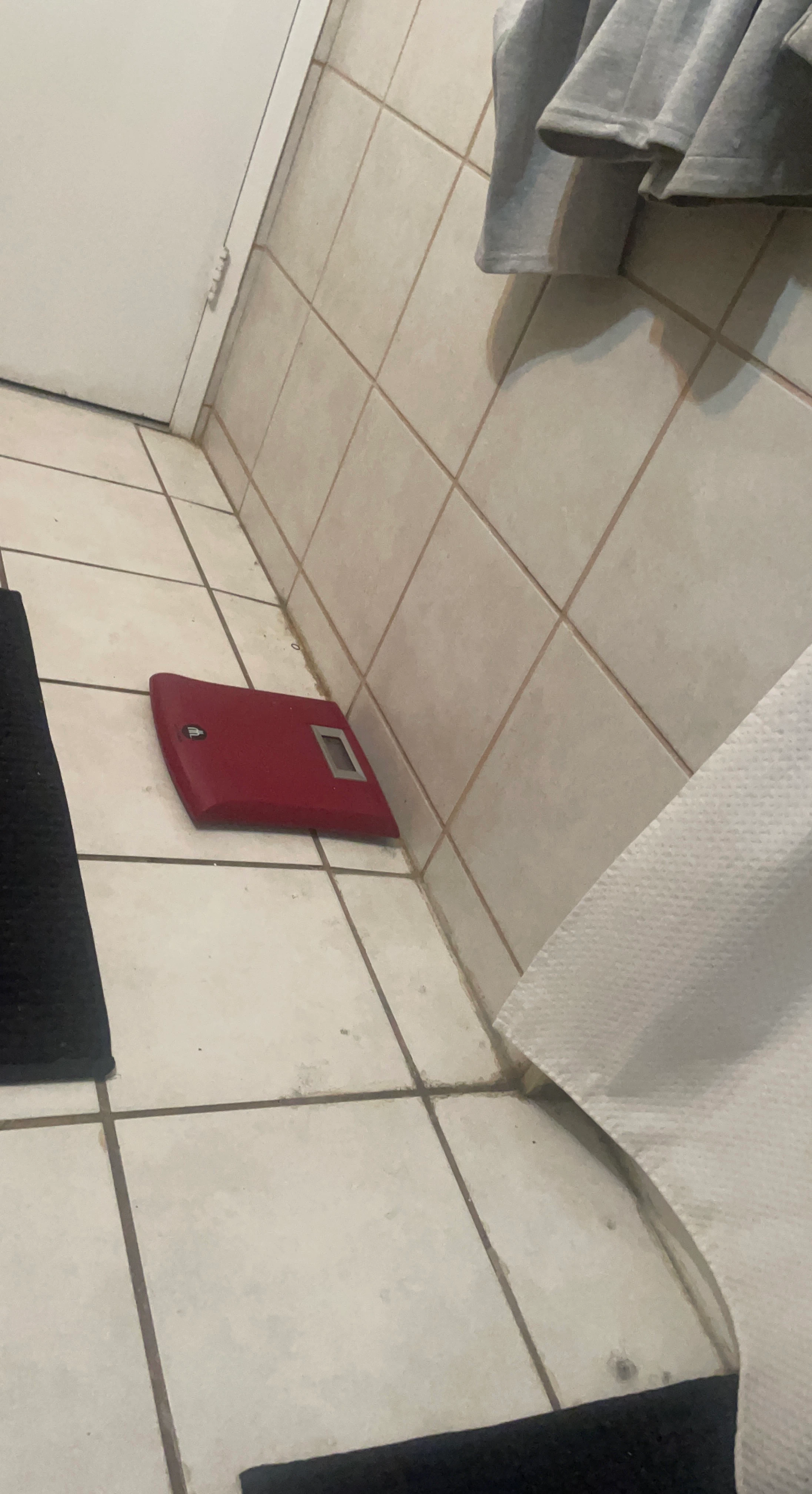 Red Digital Bathroom Scale