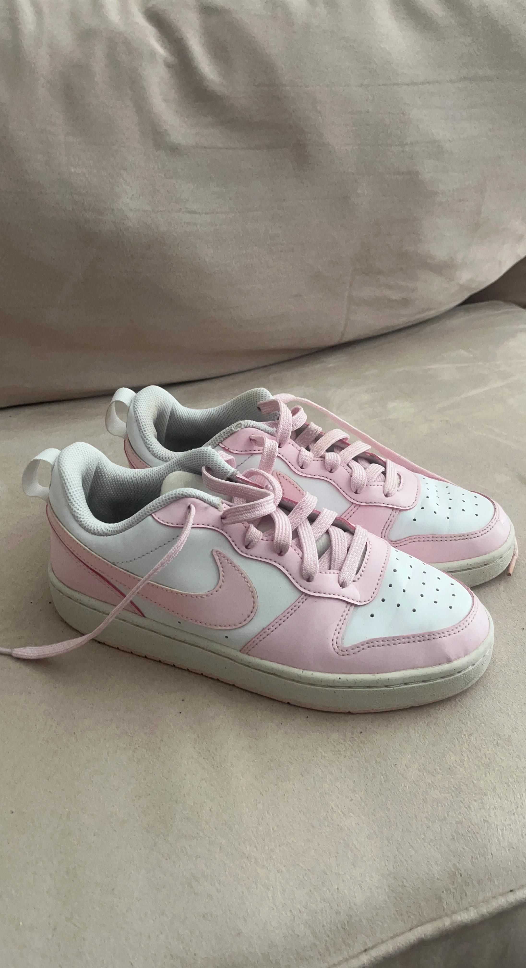 Nike Court Vision Low Pink & White Shoes