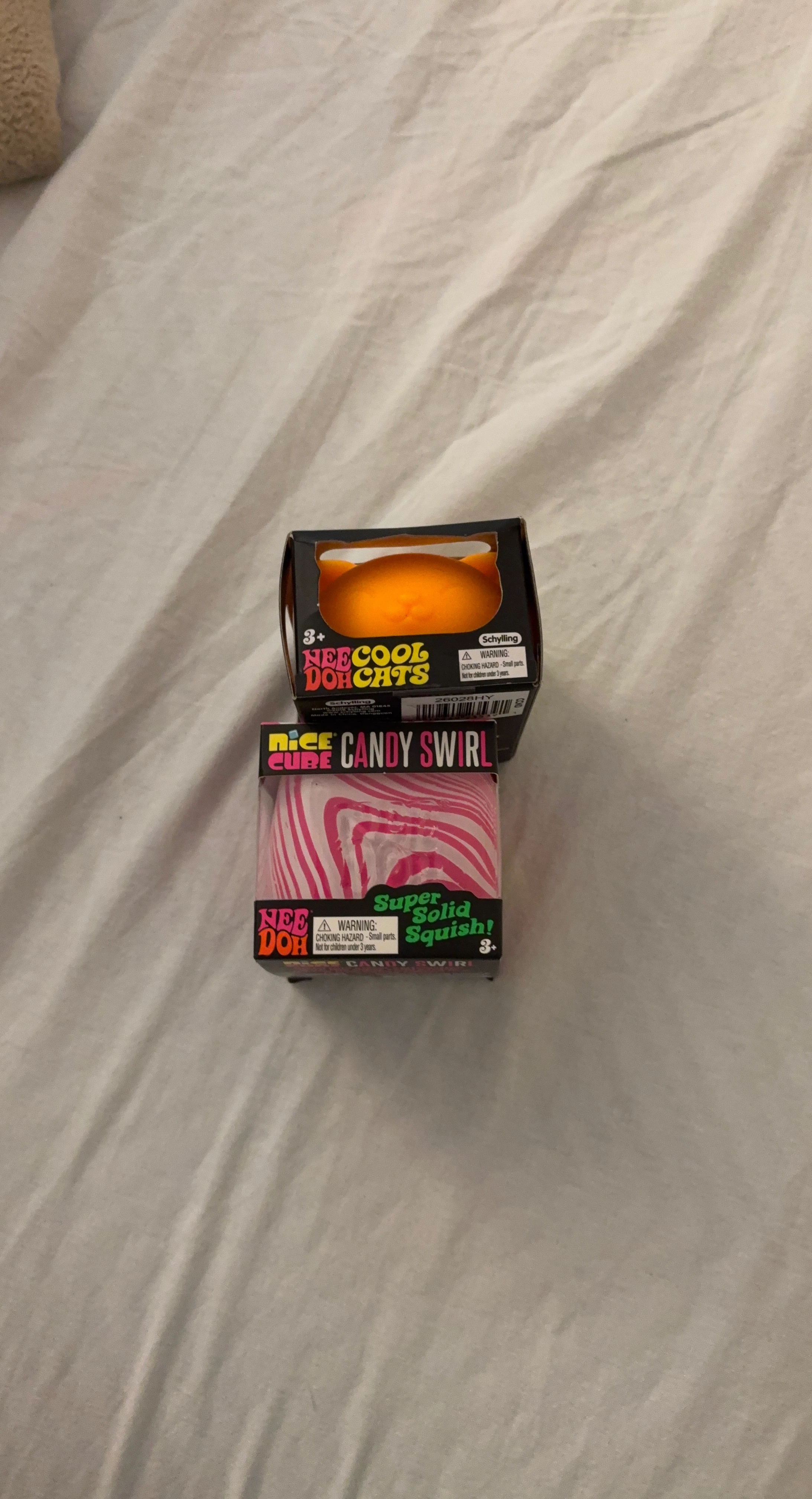 NeeDoh Nice Cube Candy Swirl & Cool Cats Squishy Toys