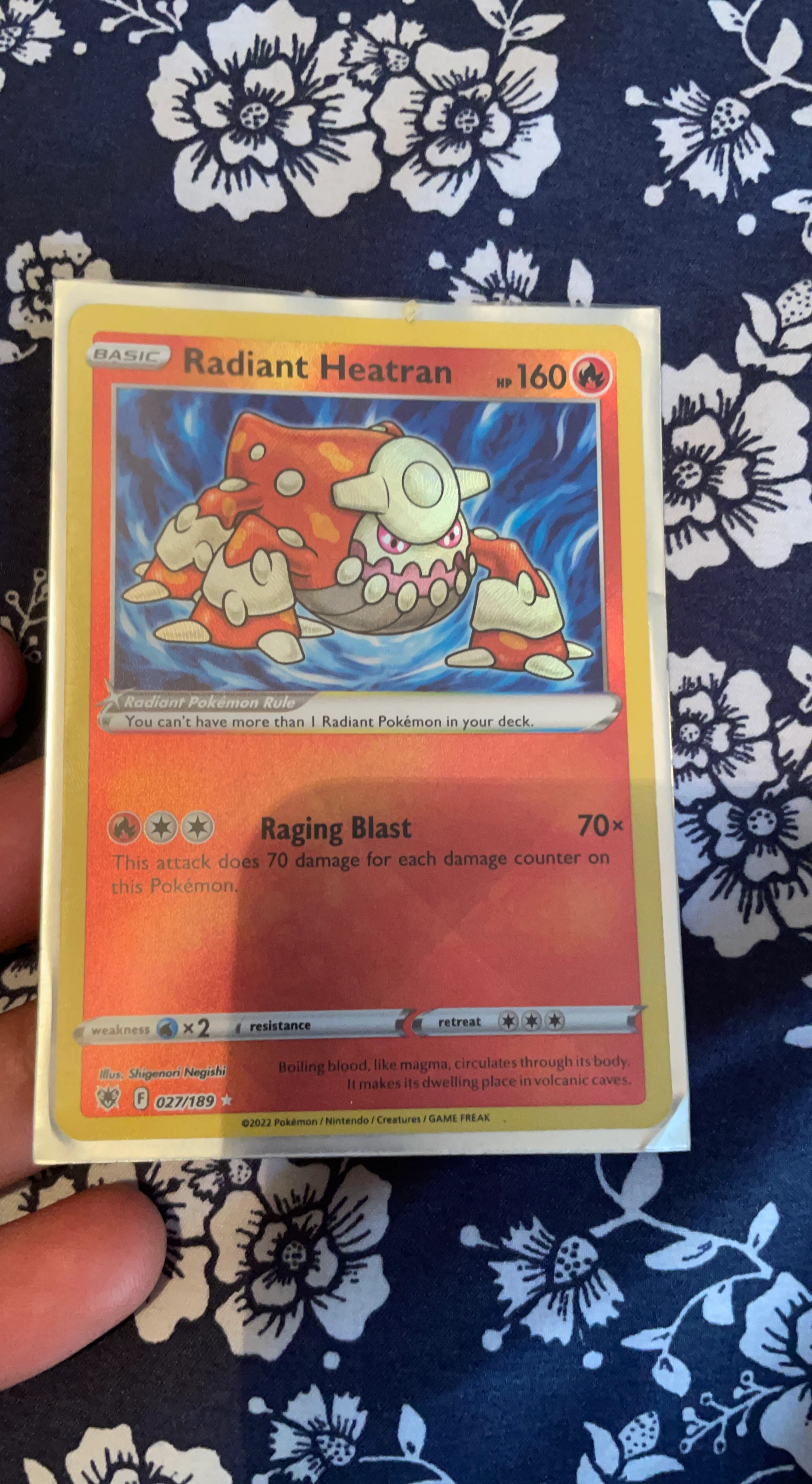 Radiant Heatran Pokémon Card 027/189
