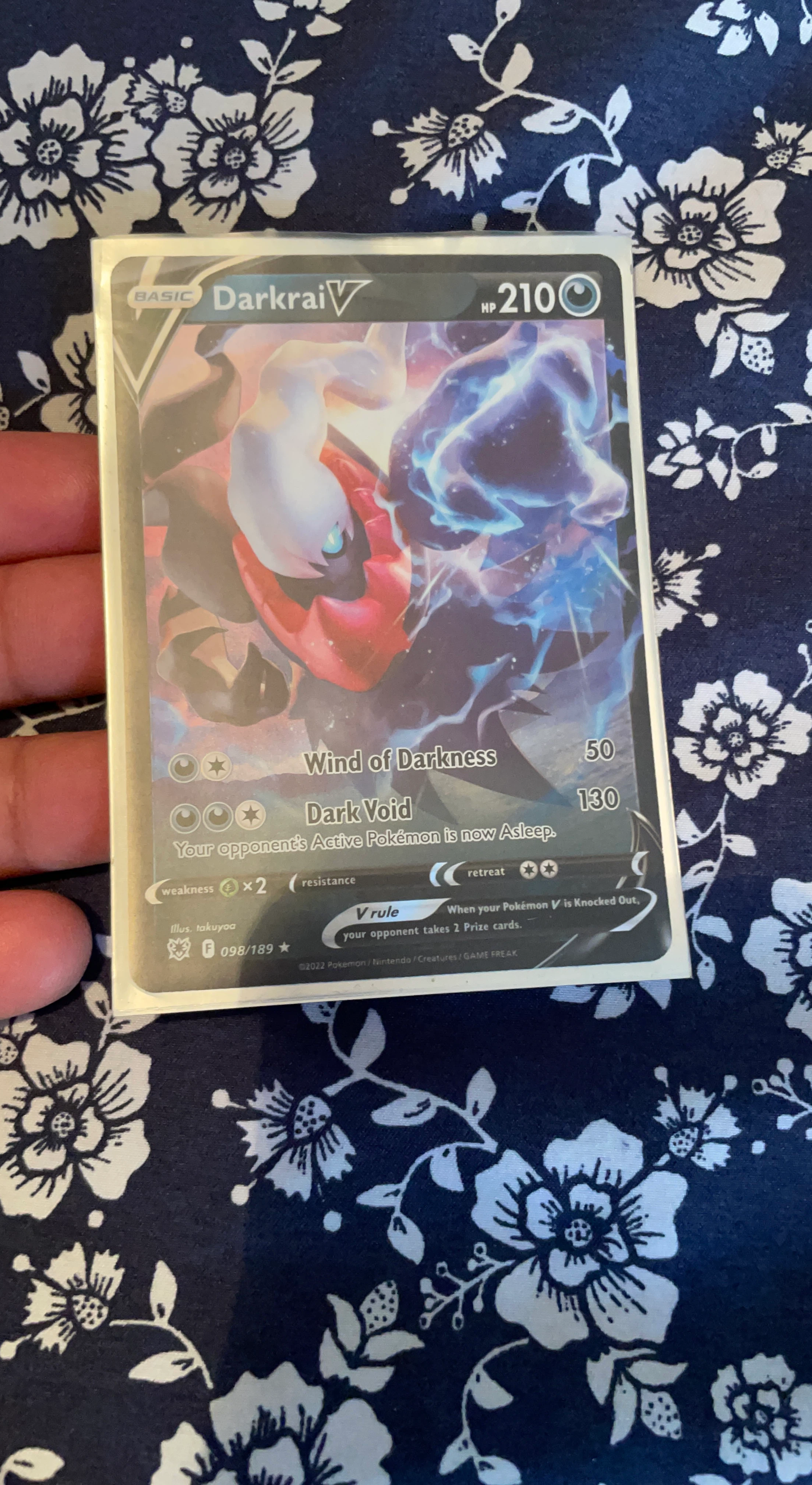 Pokemon Darkrai V 098/189 Trading Card