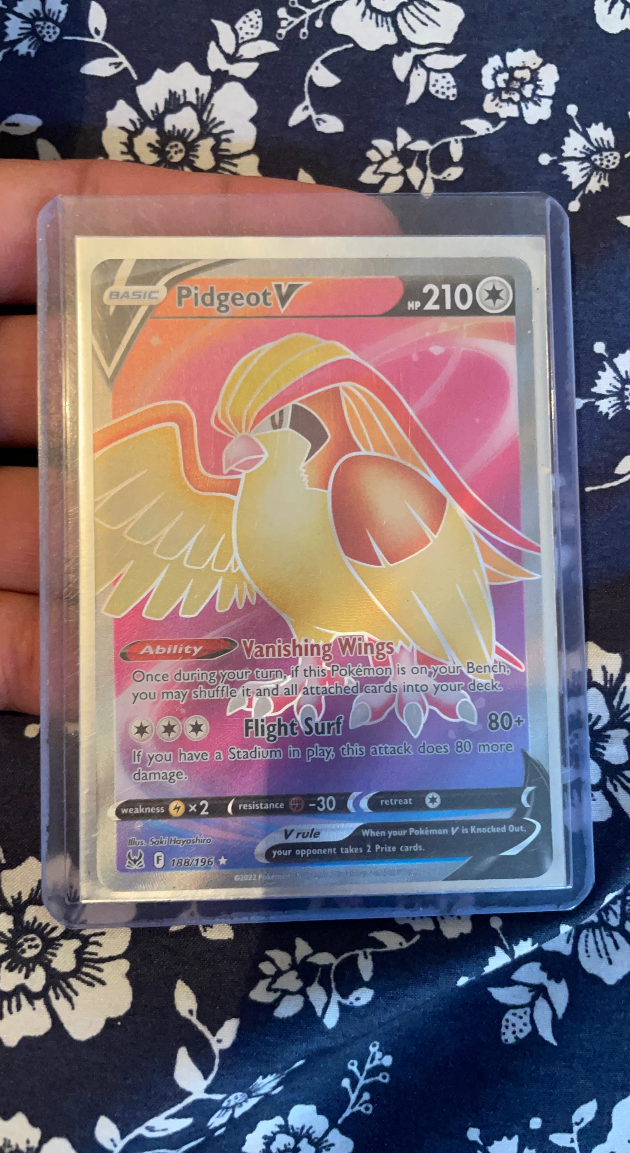 Pokemon Pidgeot V Full Art 188/196 Lost Origin