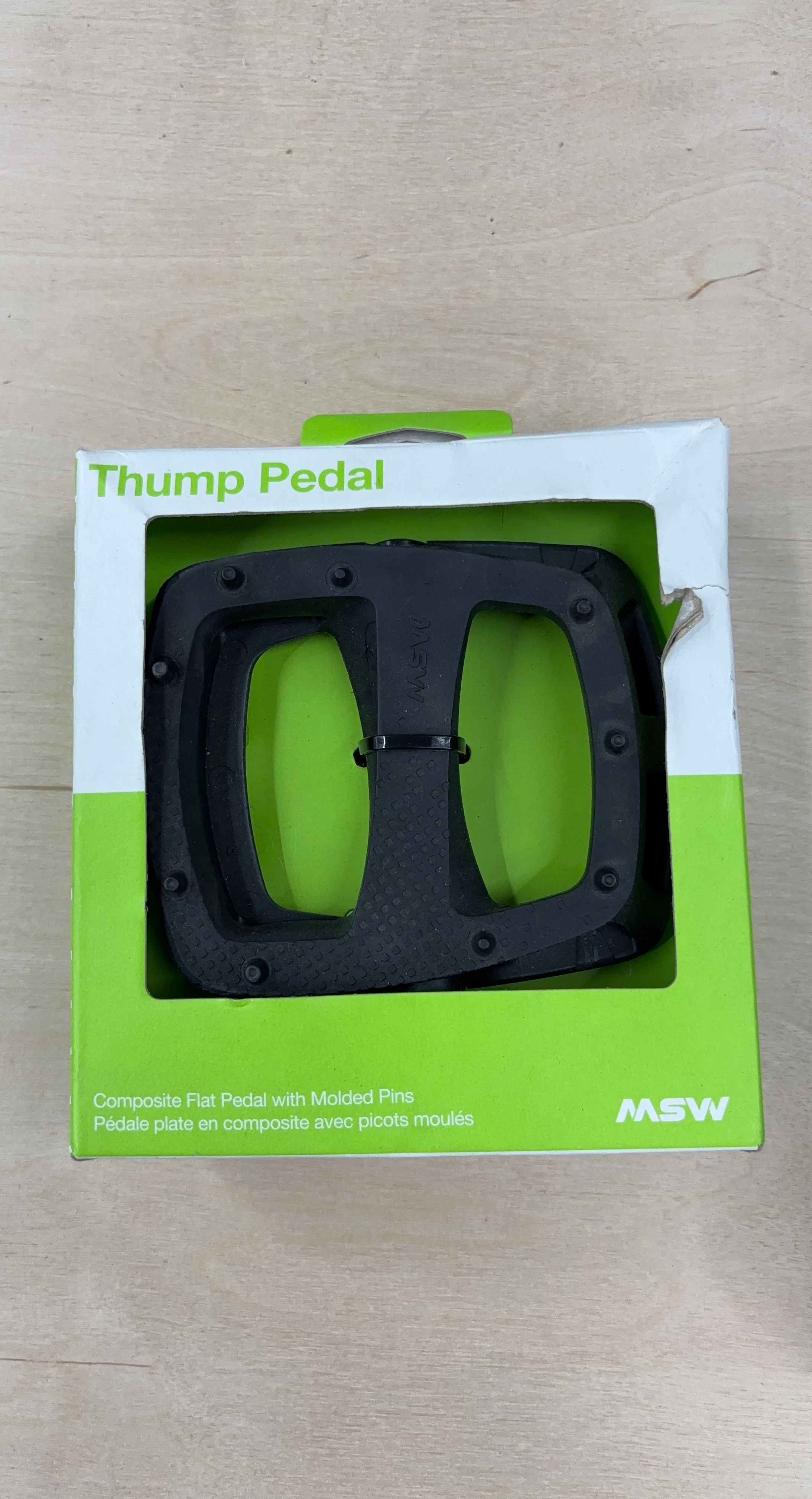 MSW Thump Pedal Composite Flat Pedal with Molded Pins