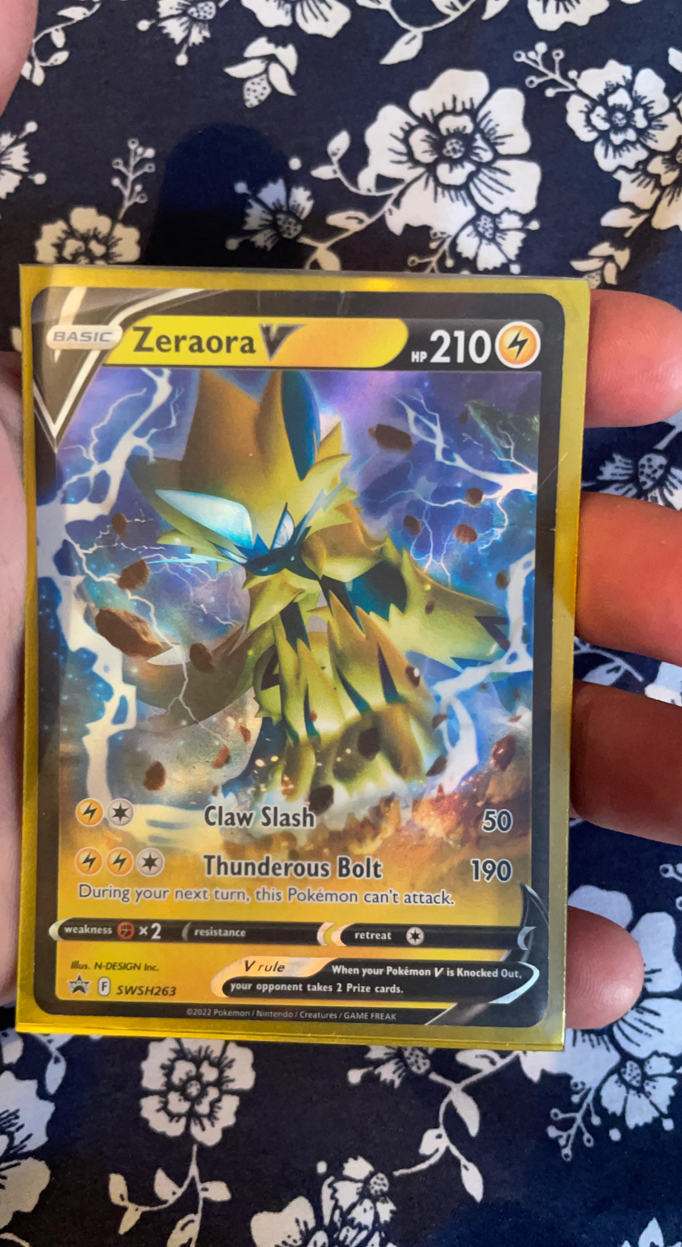 Pokemon TCG Zeraora V SWSH263 Promo Card