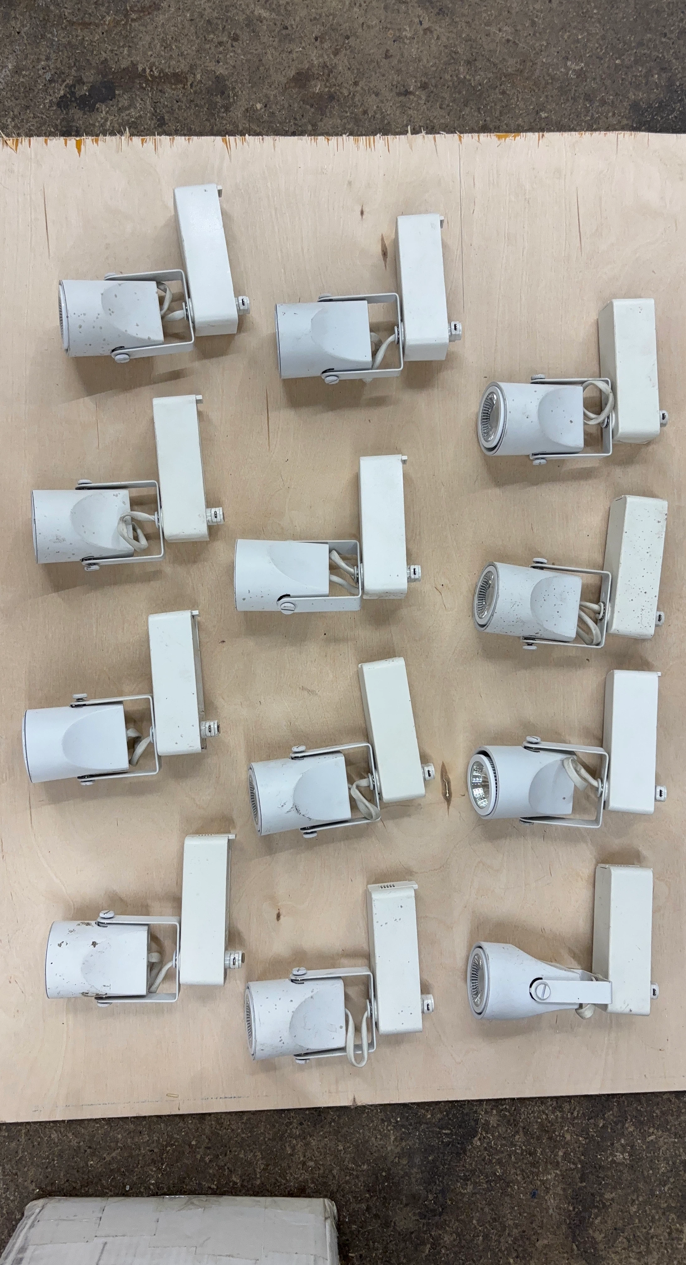Set of 12 White Track Lights