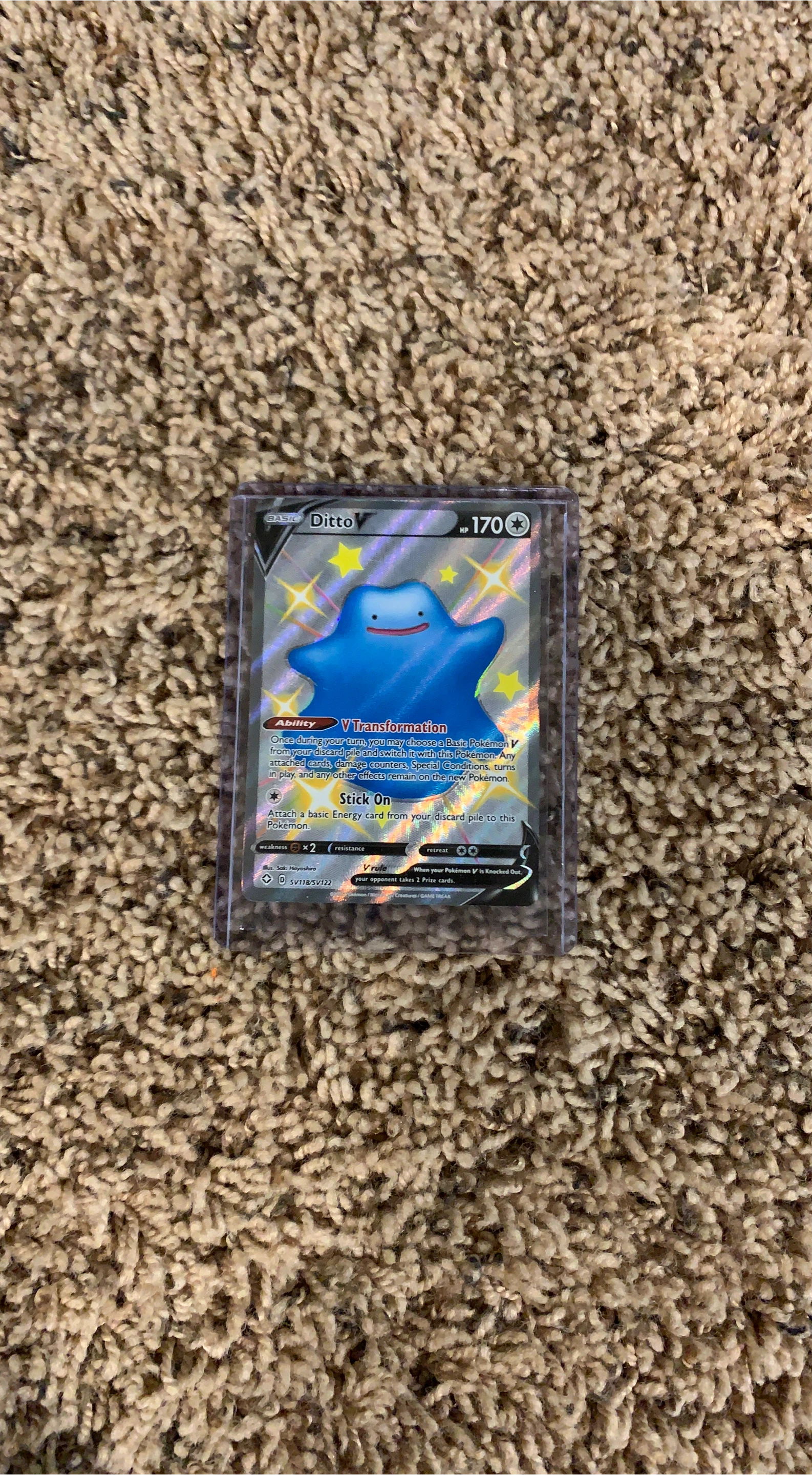 Pokemon Ditto V Card
