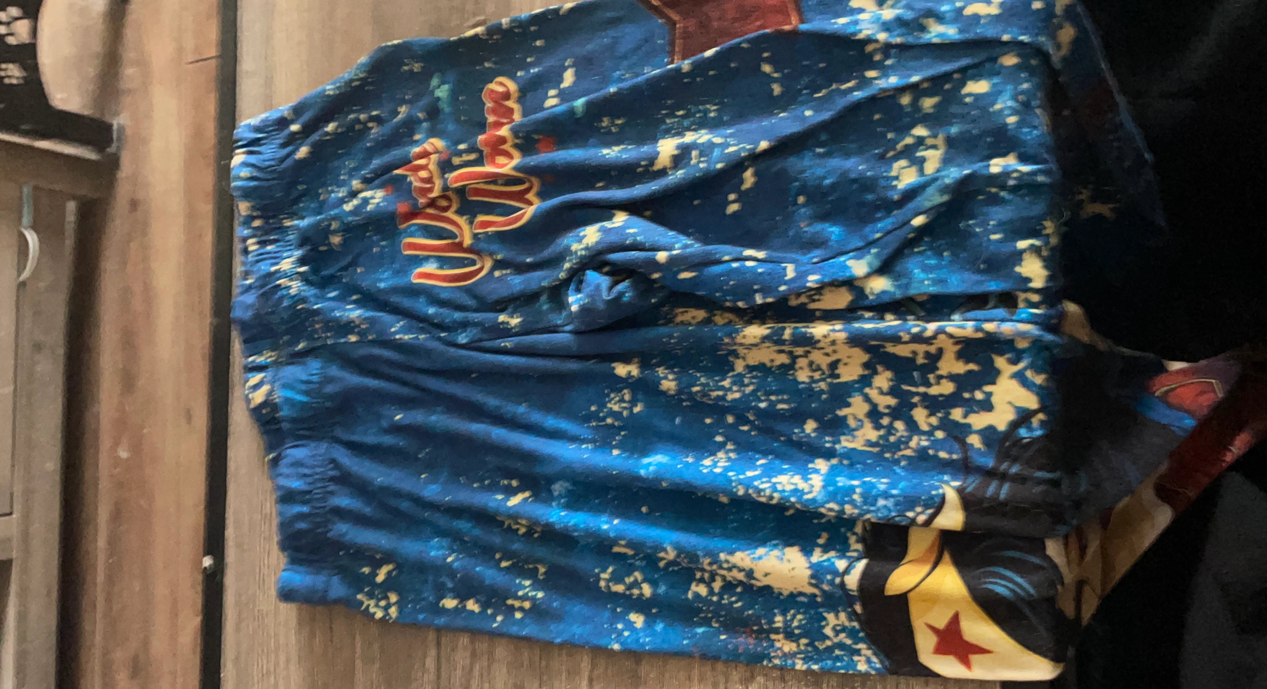 DC Comics Wonder Woman blue acid wash pajama pants