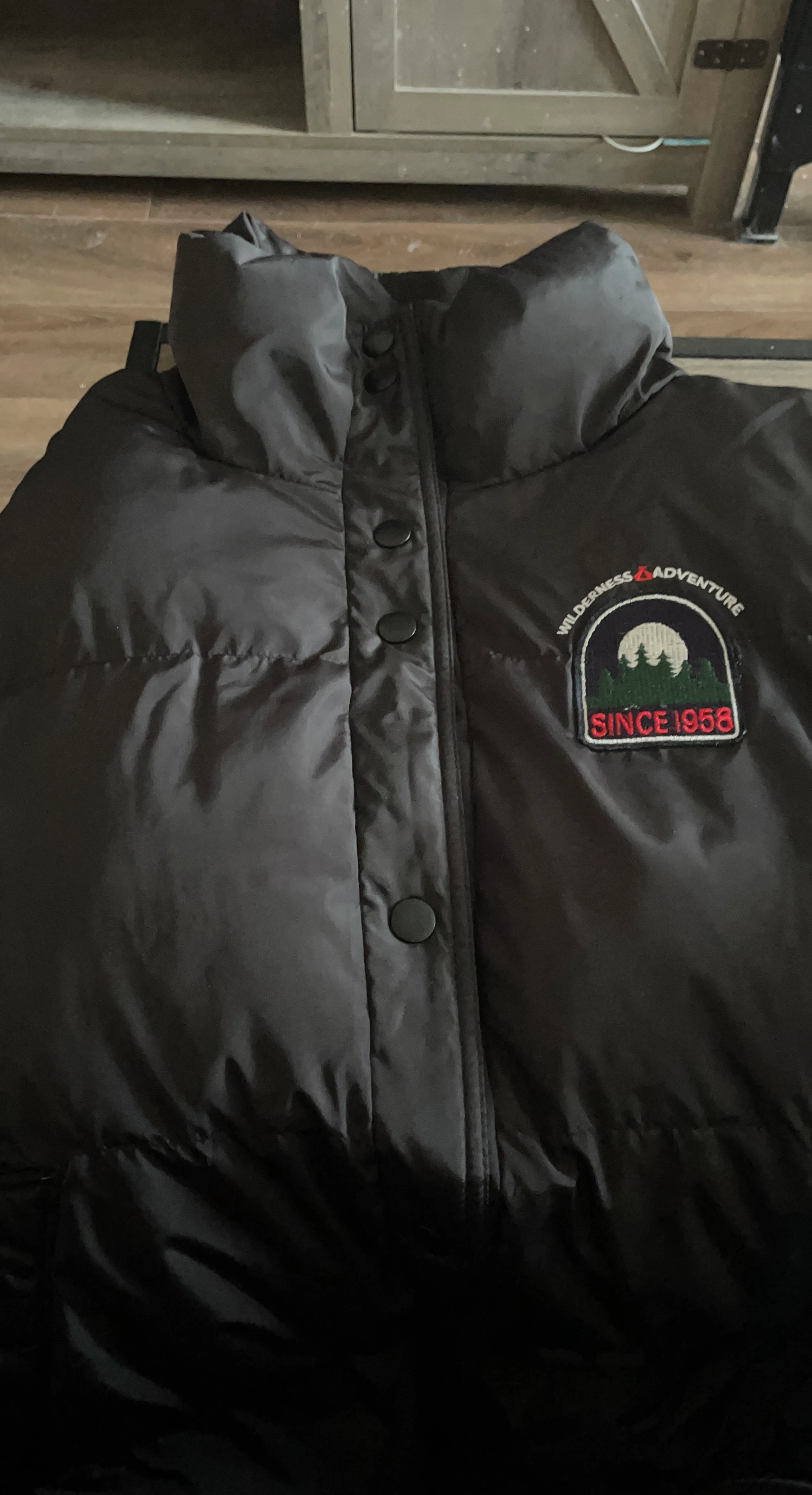 Wilderness Adventure Black Puffer Vest