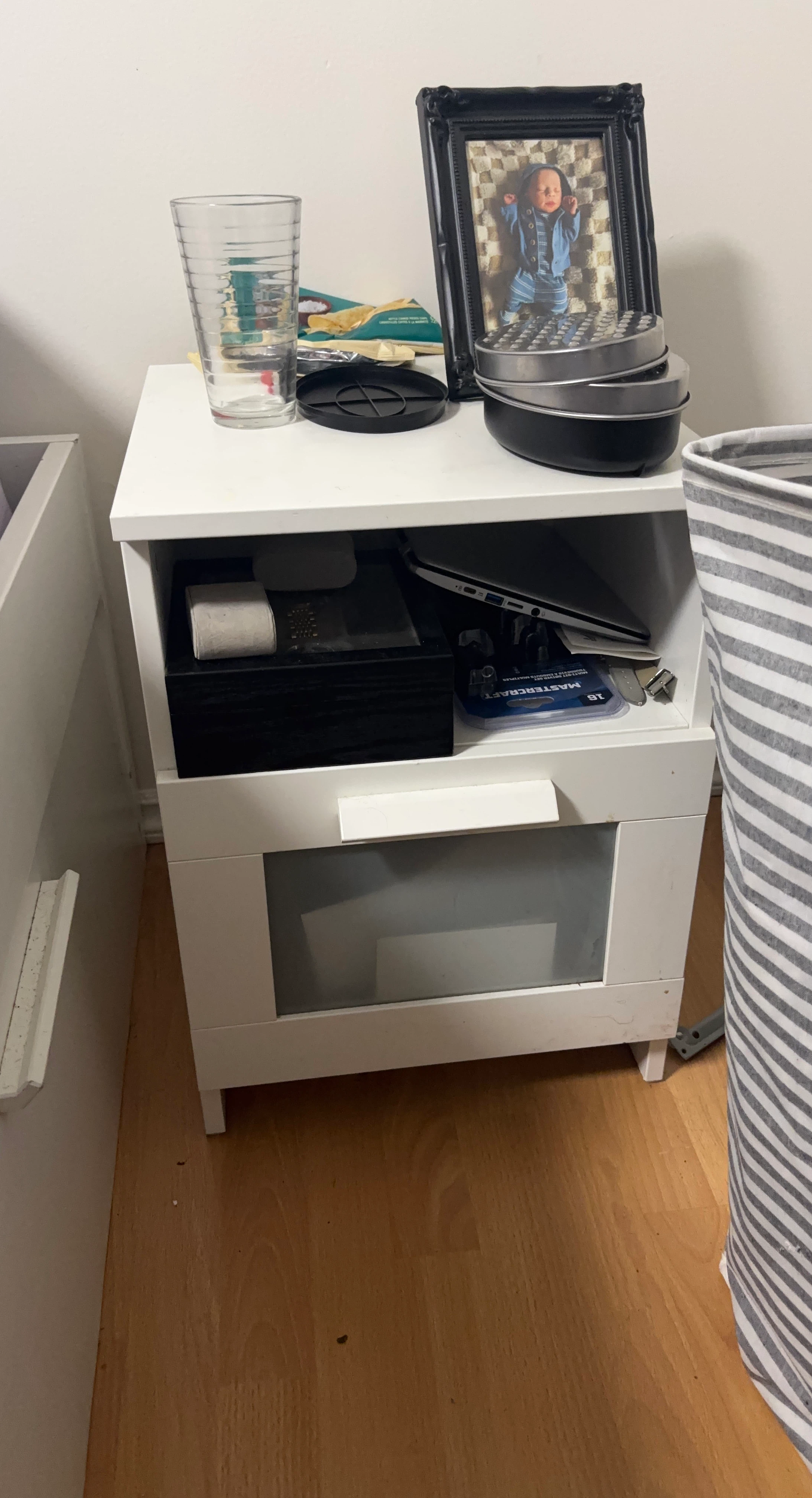 IKEA BRIMNES white nightstand