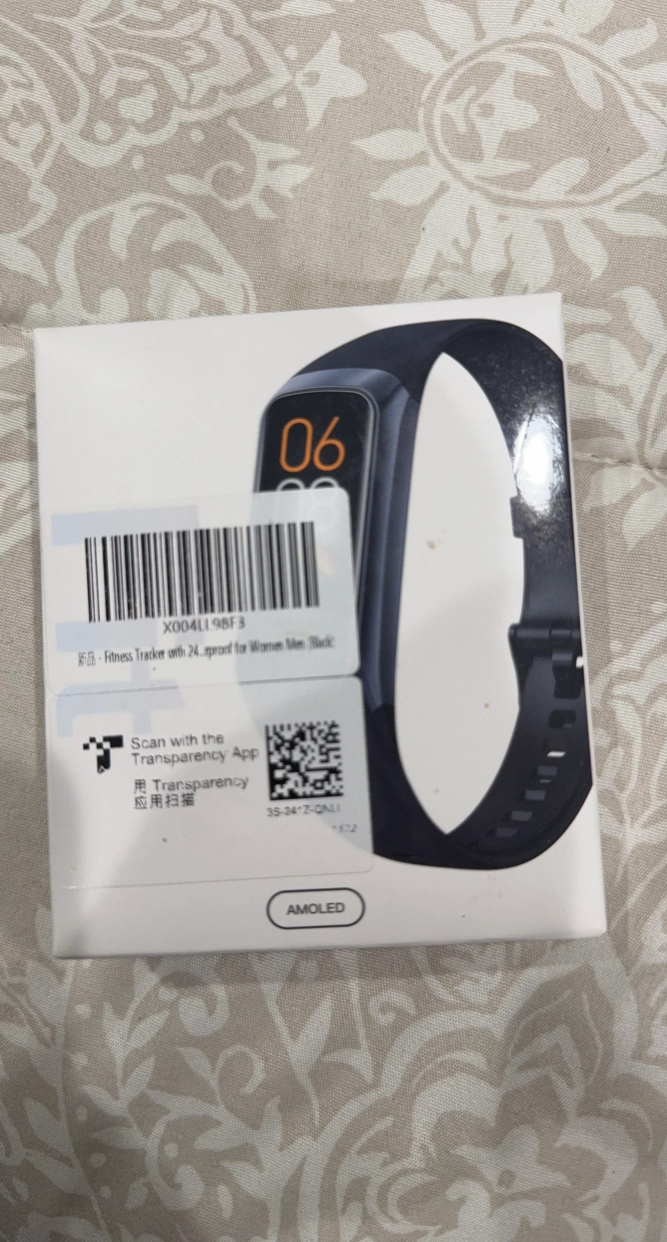 Fitness Tracker with 24hr proof for Women Men - Black