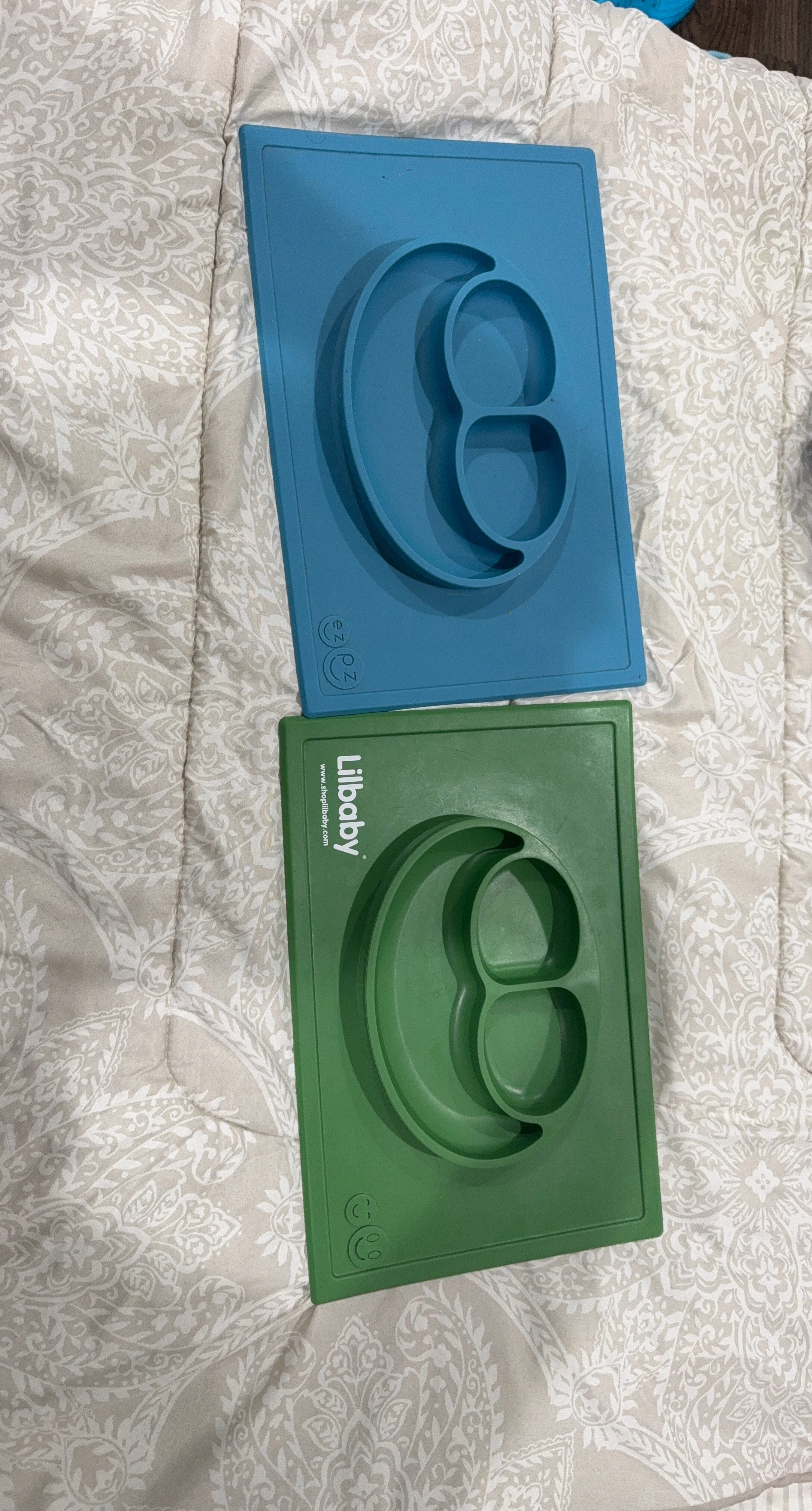 Lil'Baby Silicone Suction Plates - Set of 2 (Blue & Green)