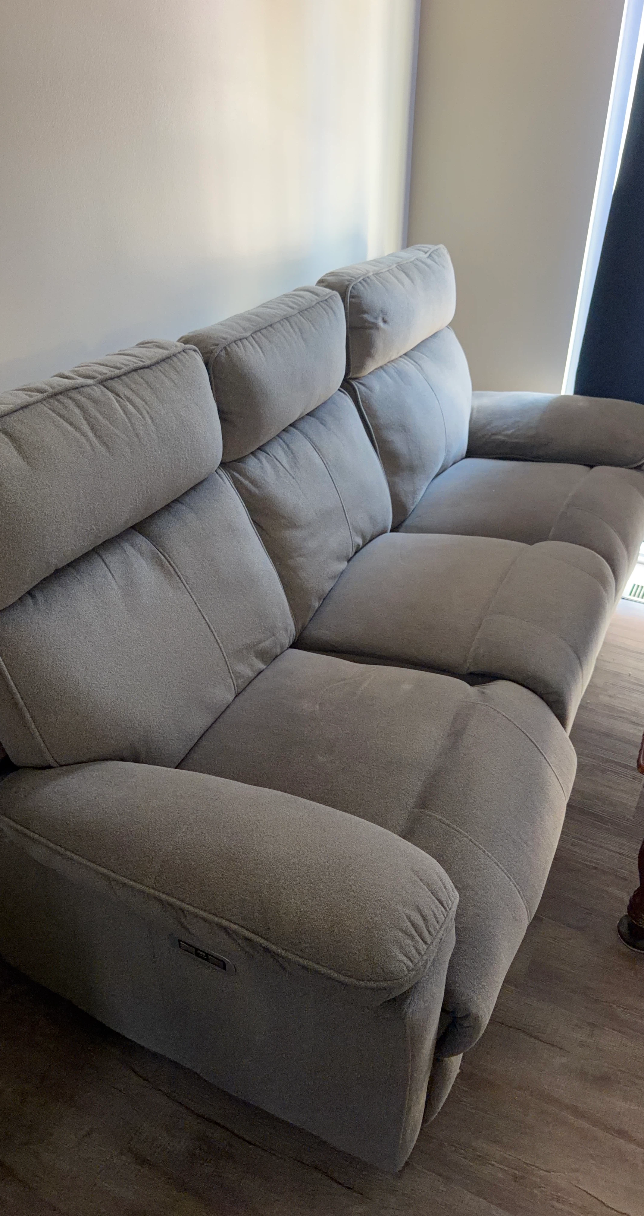 Gray Reclining Sofa