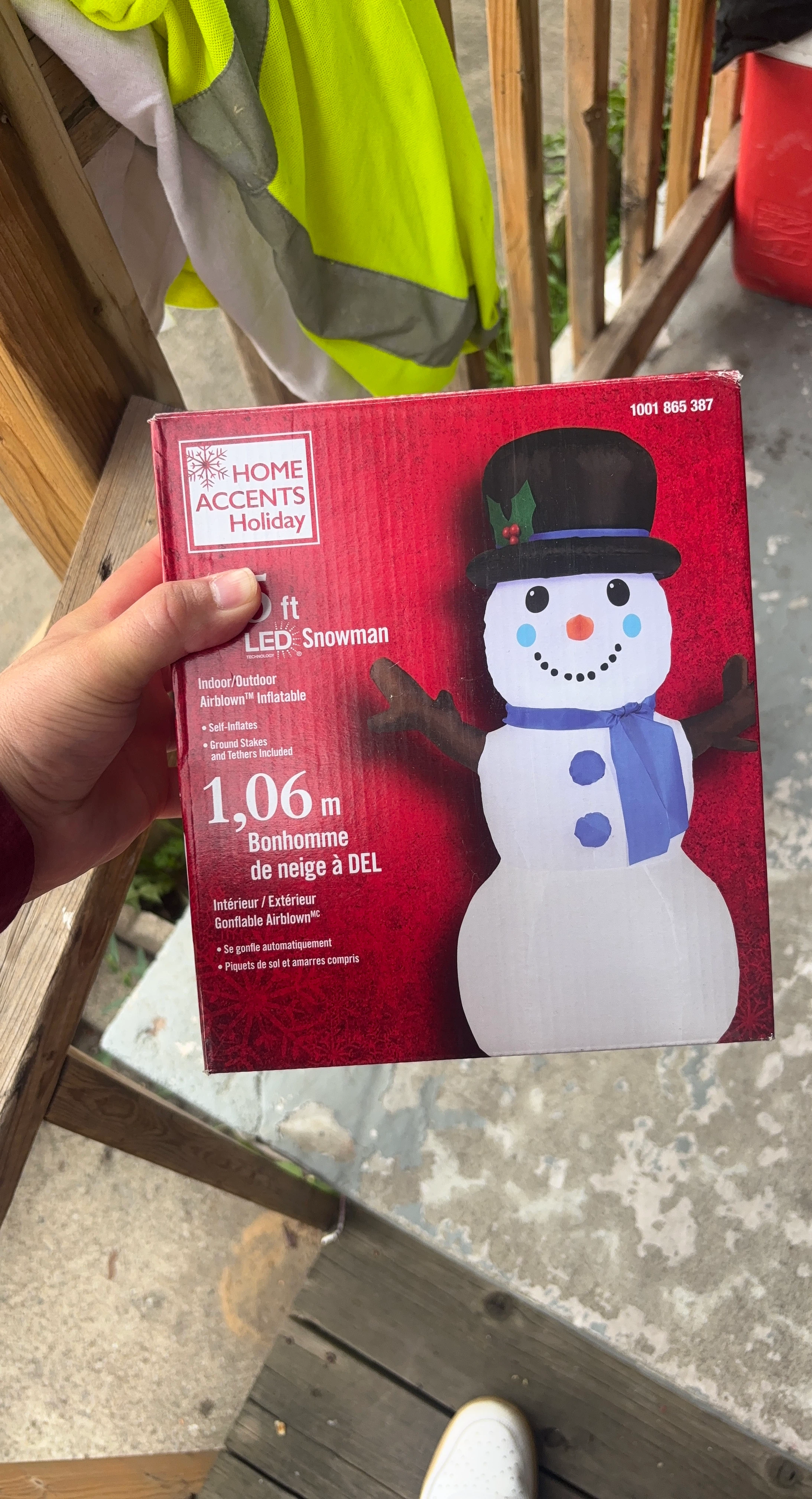 Home Accents Holiday 5 ft LED Snowman Inflatable
