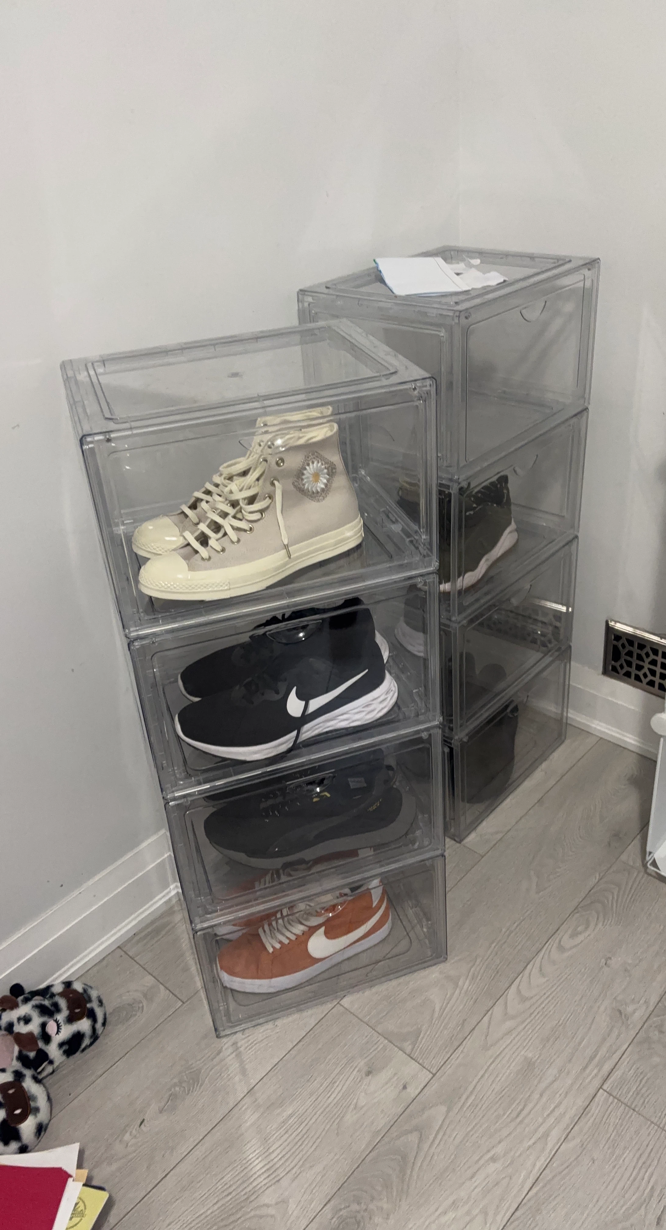 Clear Stackable Shoe Storage Boxes