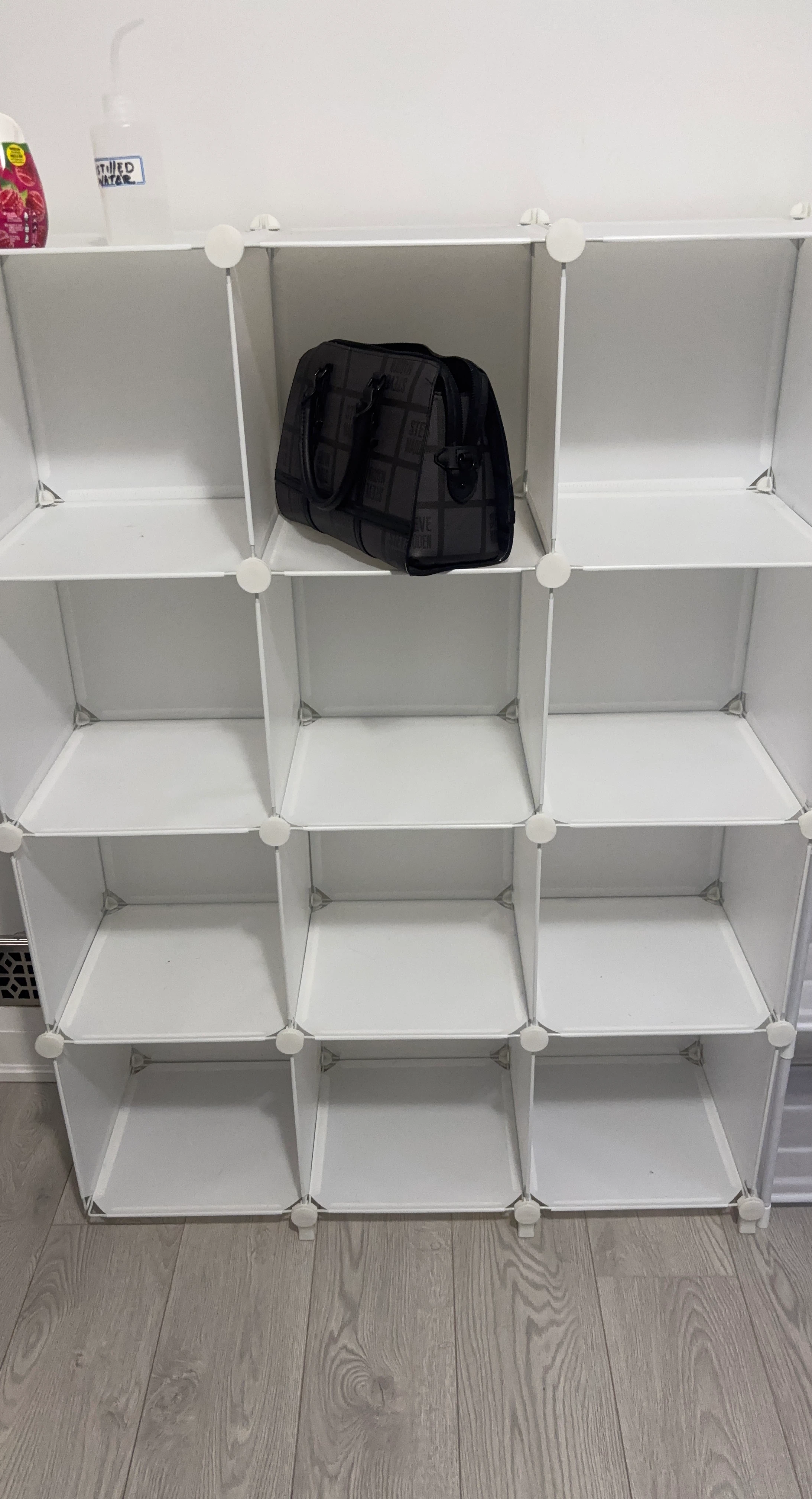 White modular shelving unit