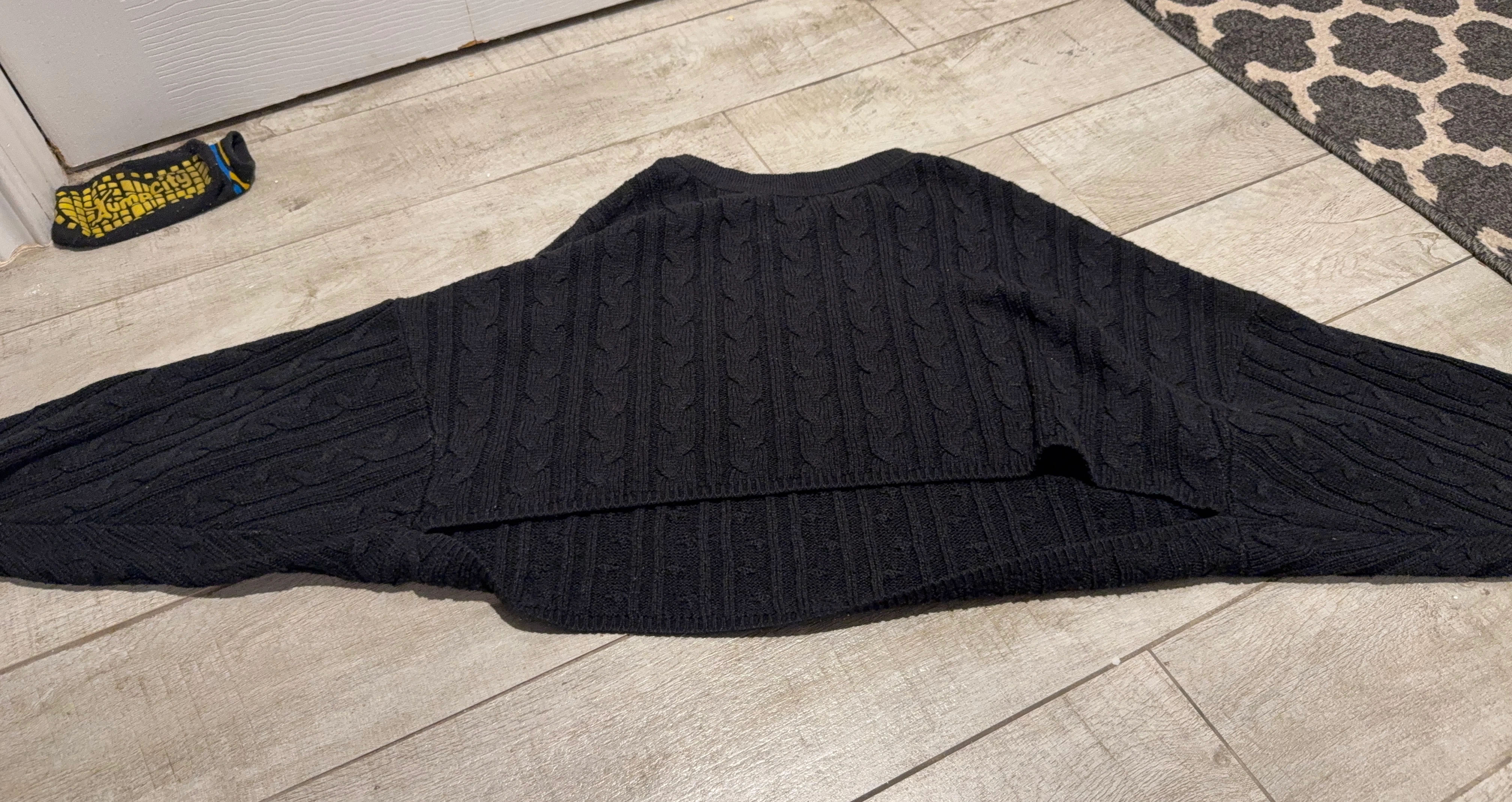 Black Cable Knit Sweater