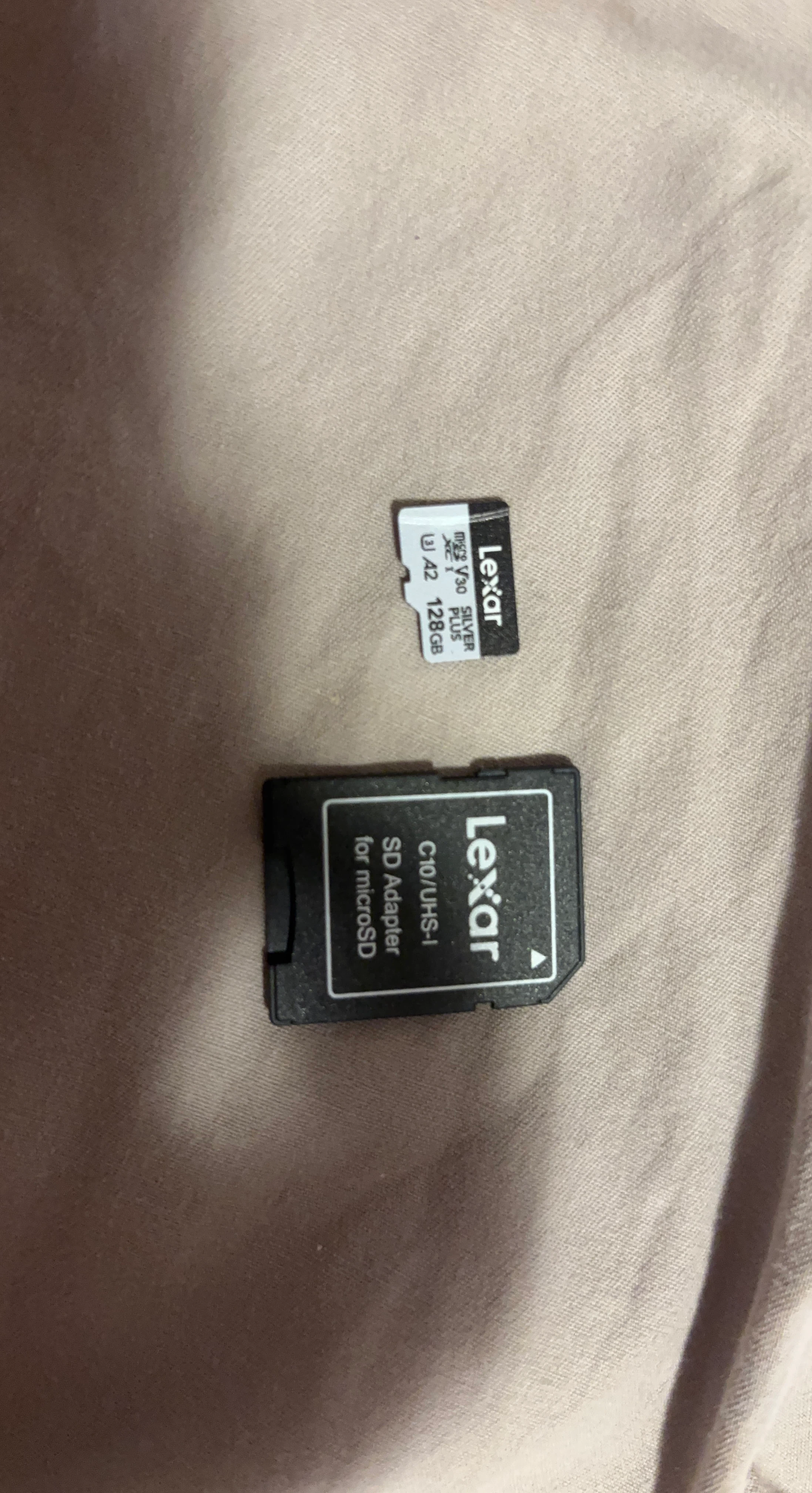 Lexar Silver Plus 128GB MicroSD Card with Adapter