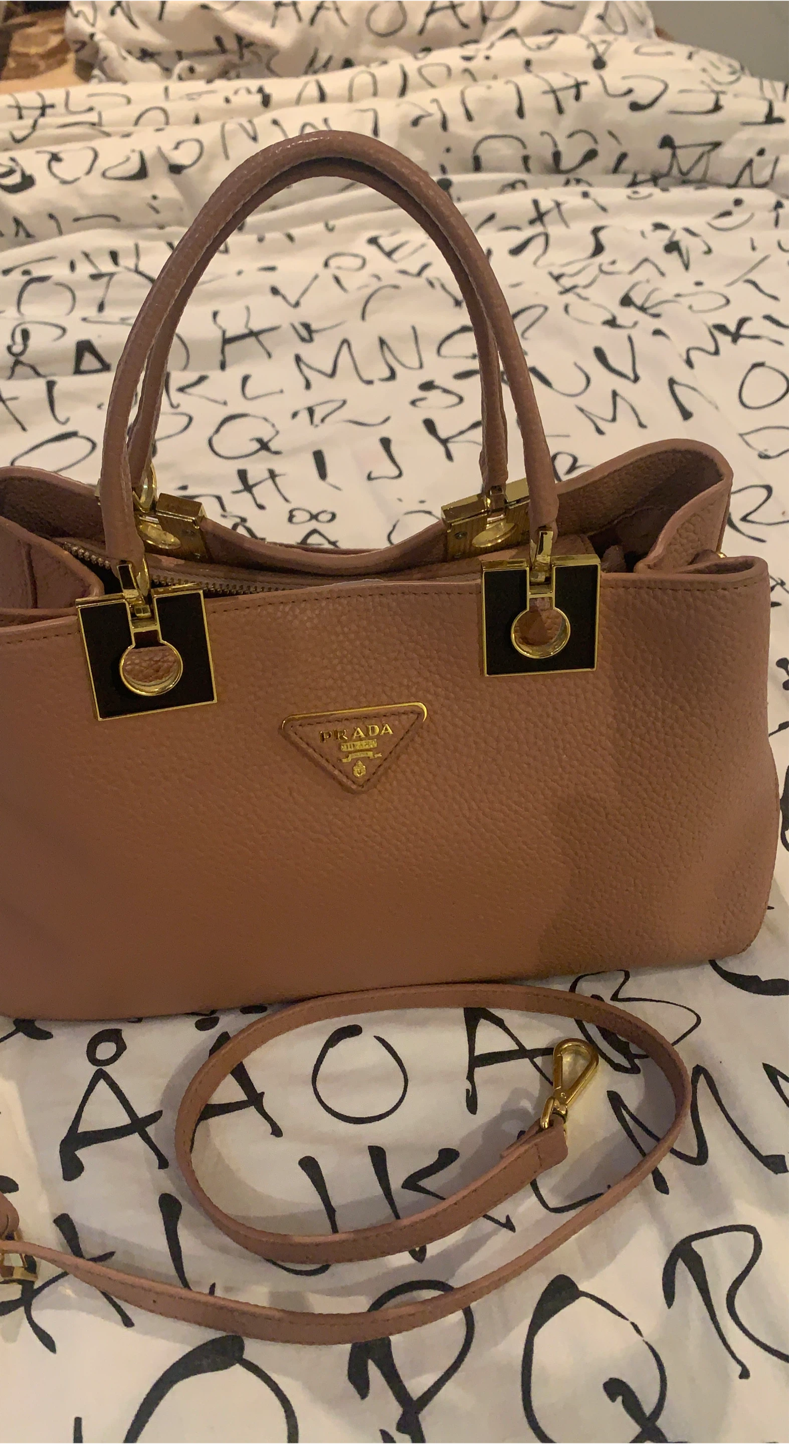 Prada Pink Leather Top Handle Bag