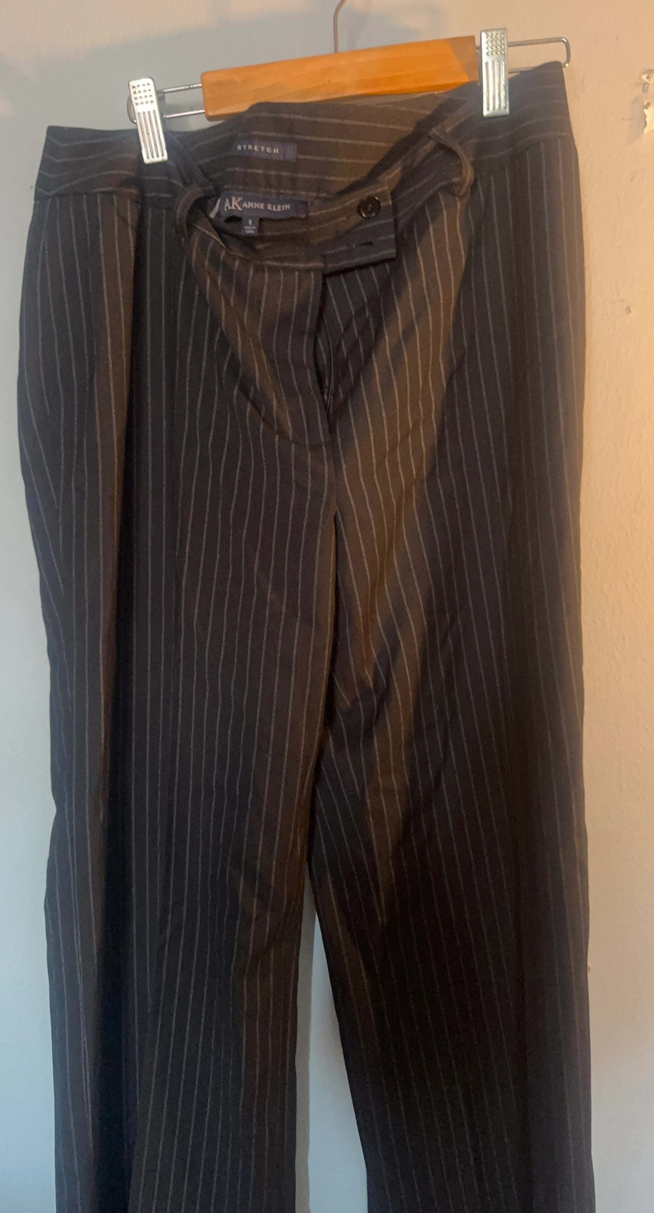Anne Klein Pinstripe Stretch Pants Size 8