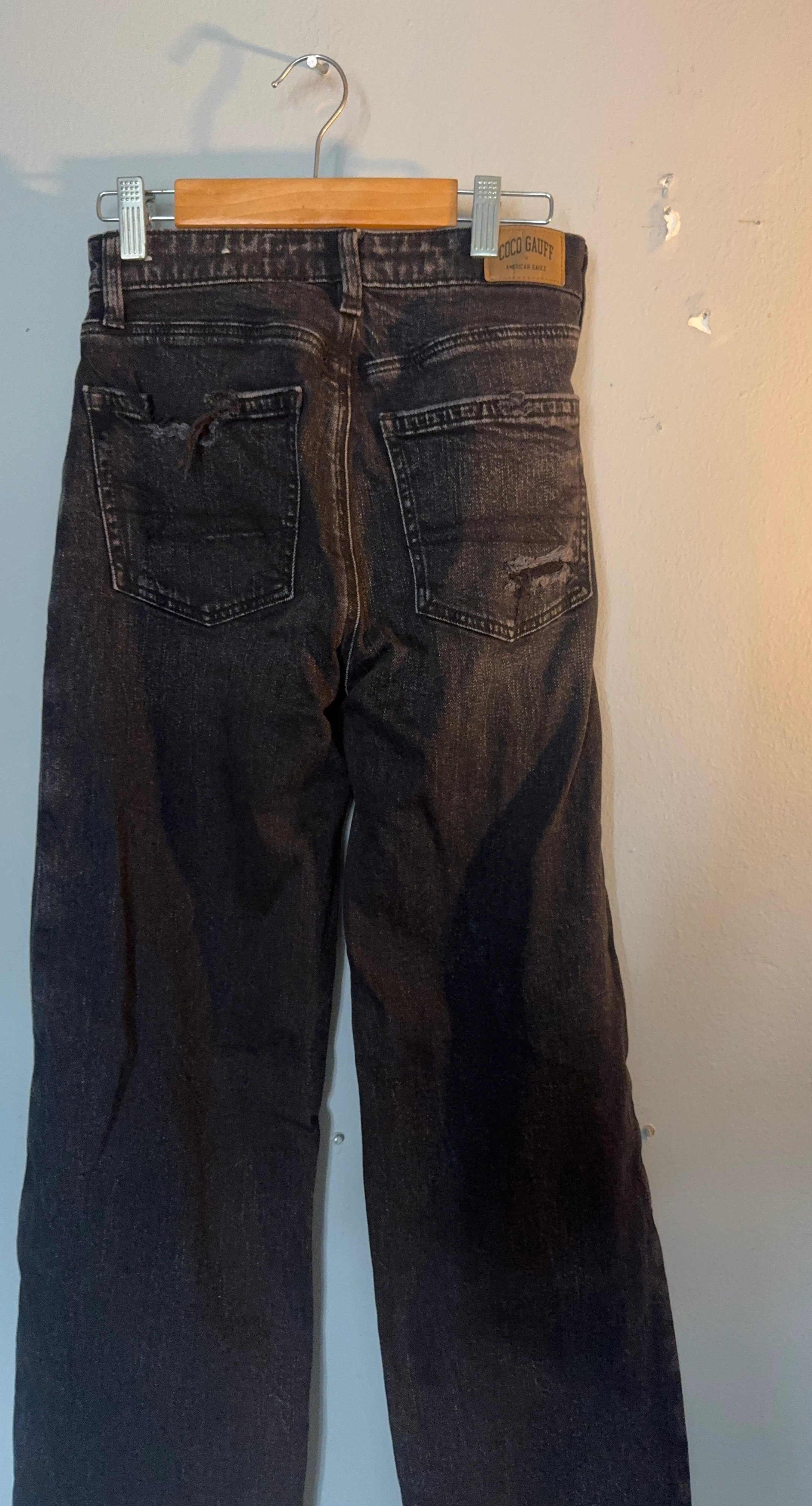 American Eagle Coco Gauff Distressed Jeans