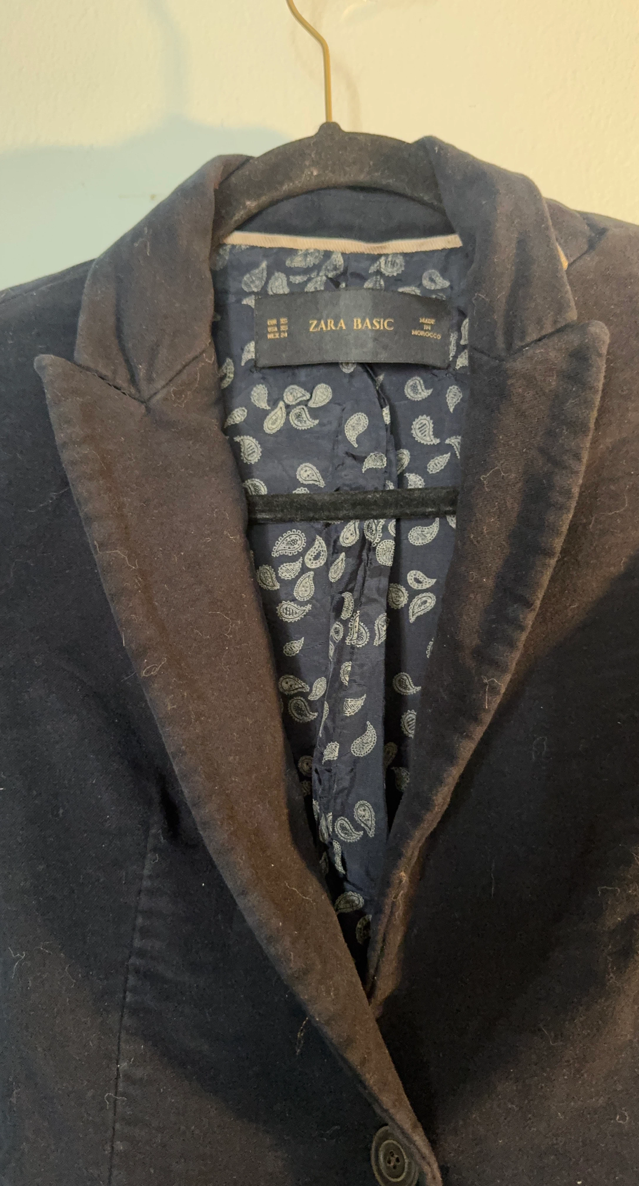 Zara Basic Navy Blazer Size XS