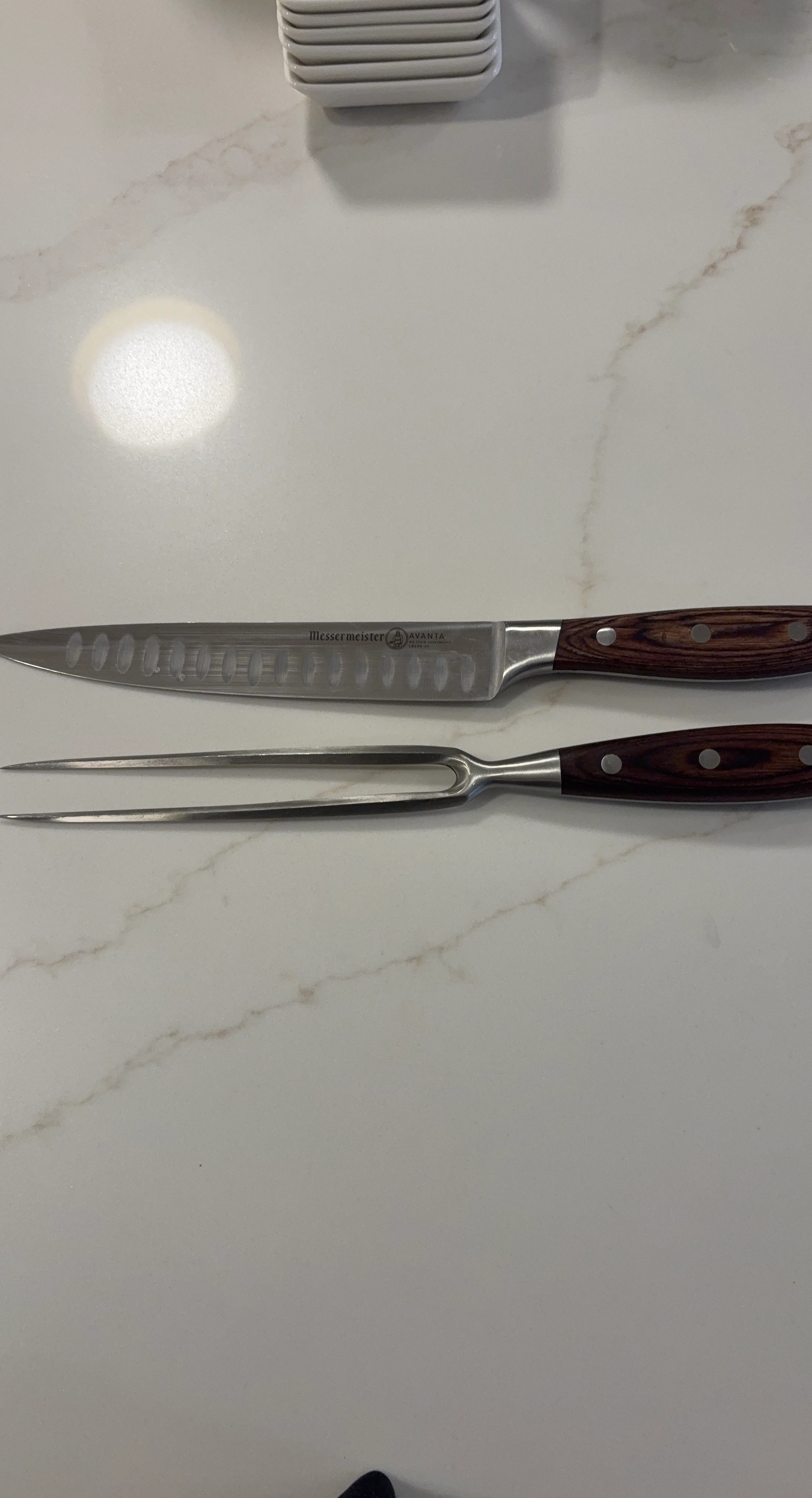 Messermeister Avanta Carving Knife and Fork Set