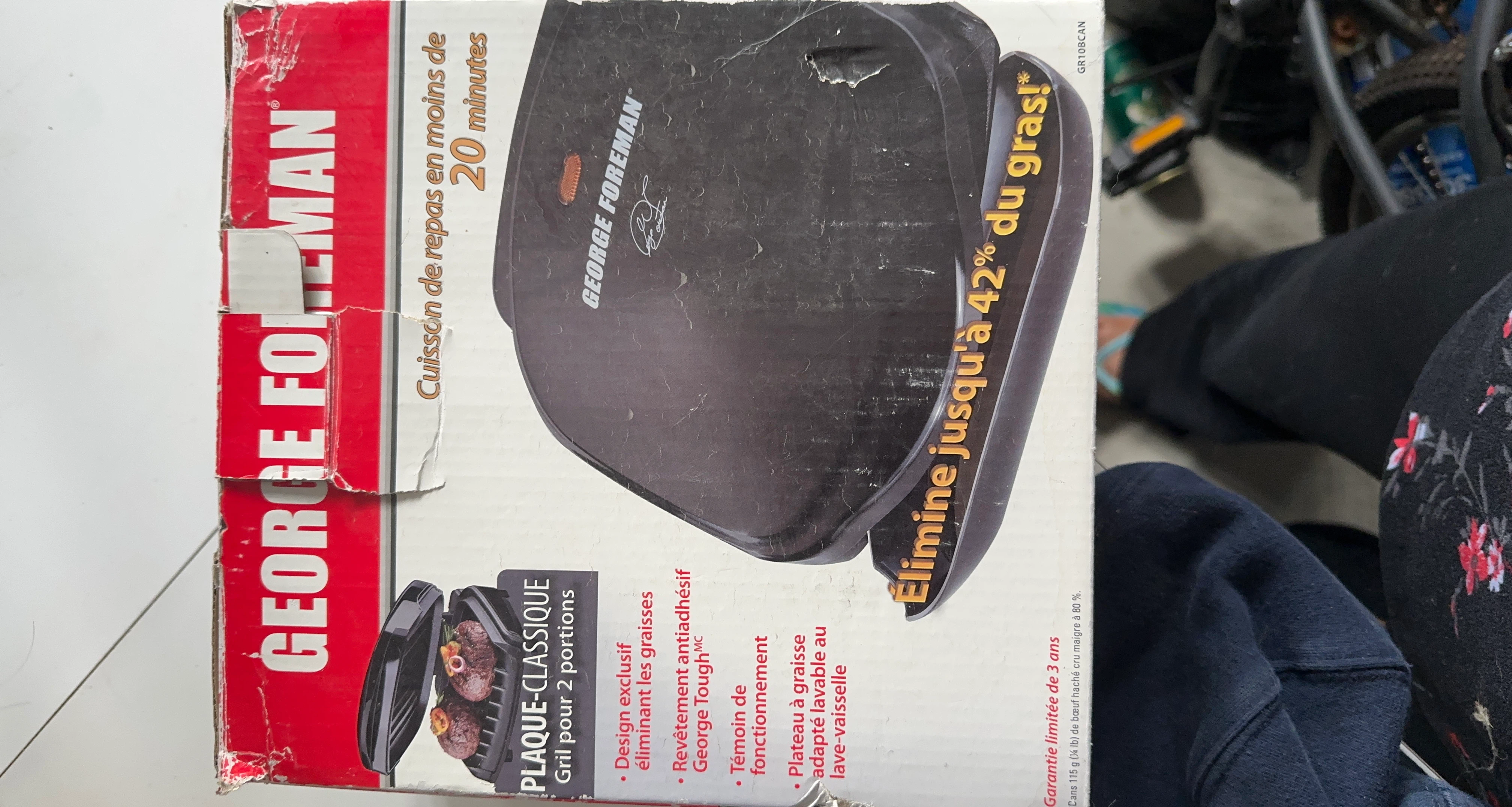 George Foreman Classic Grill for 2 Portions