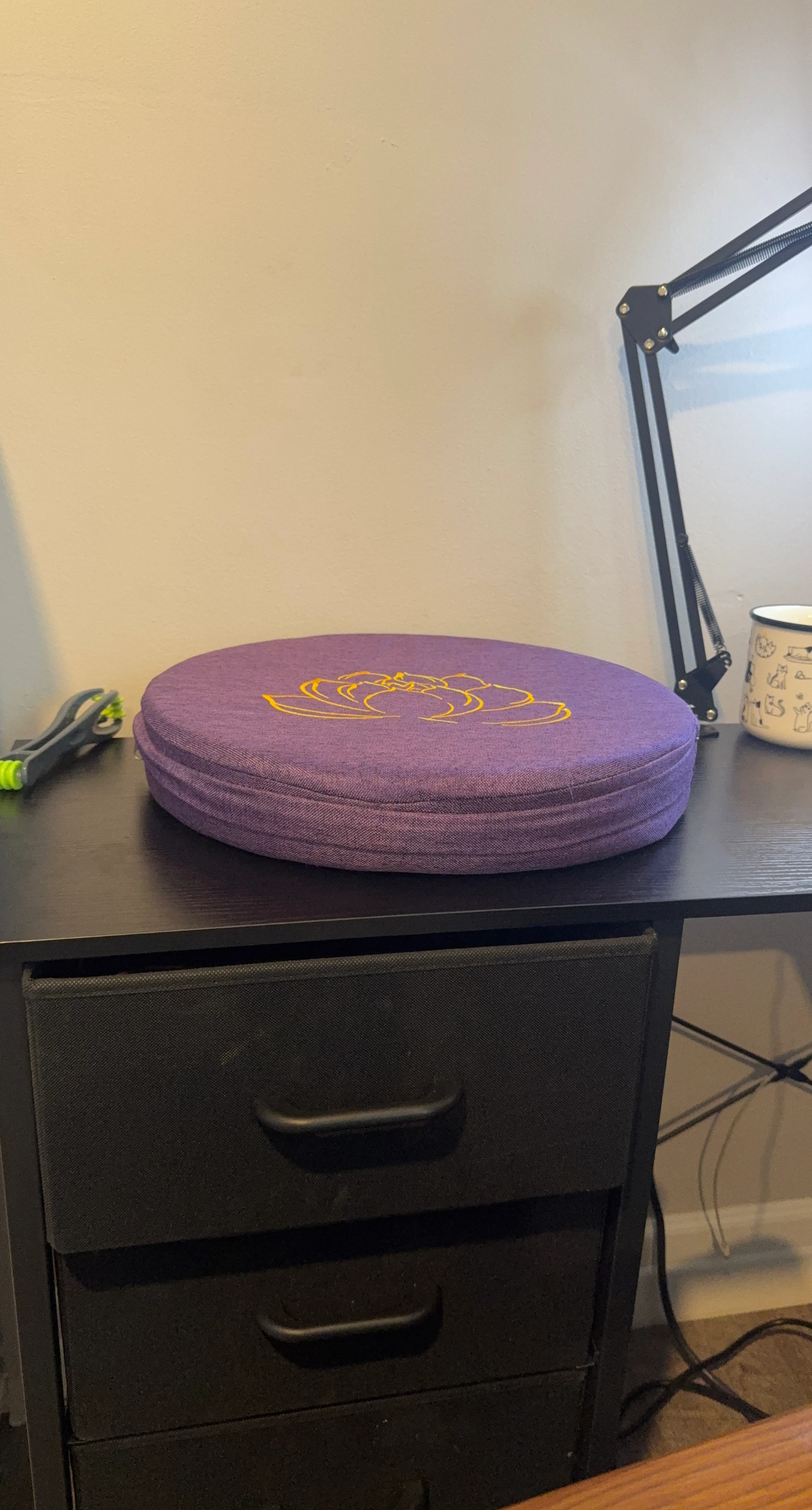 Purple Lotus Meditation Cushion