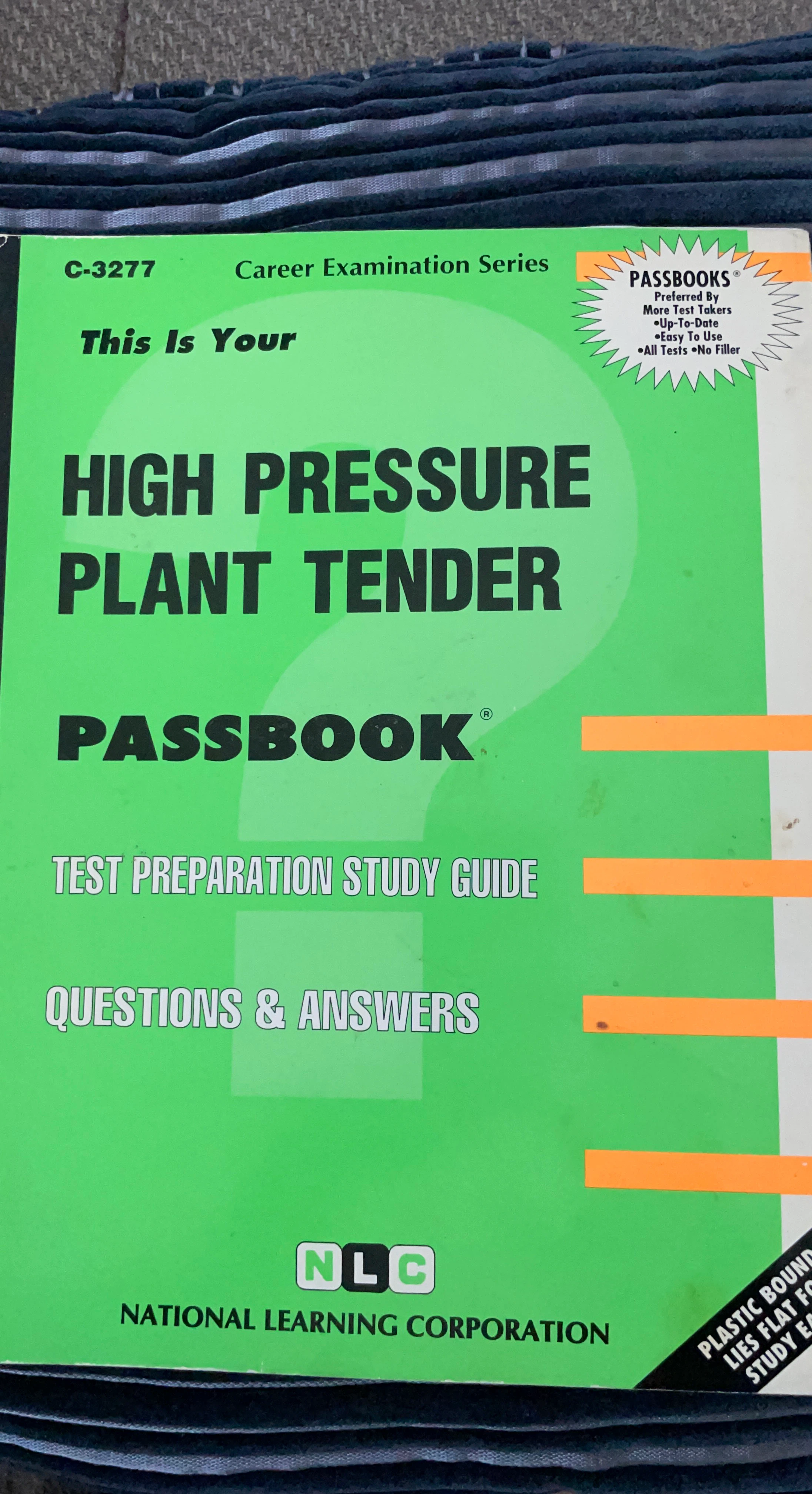 High Pressure Plant Tender Passbook Study Guide