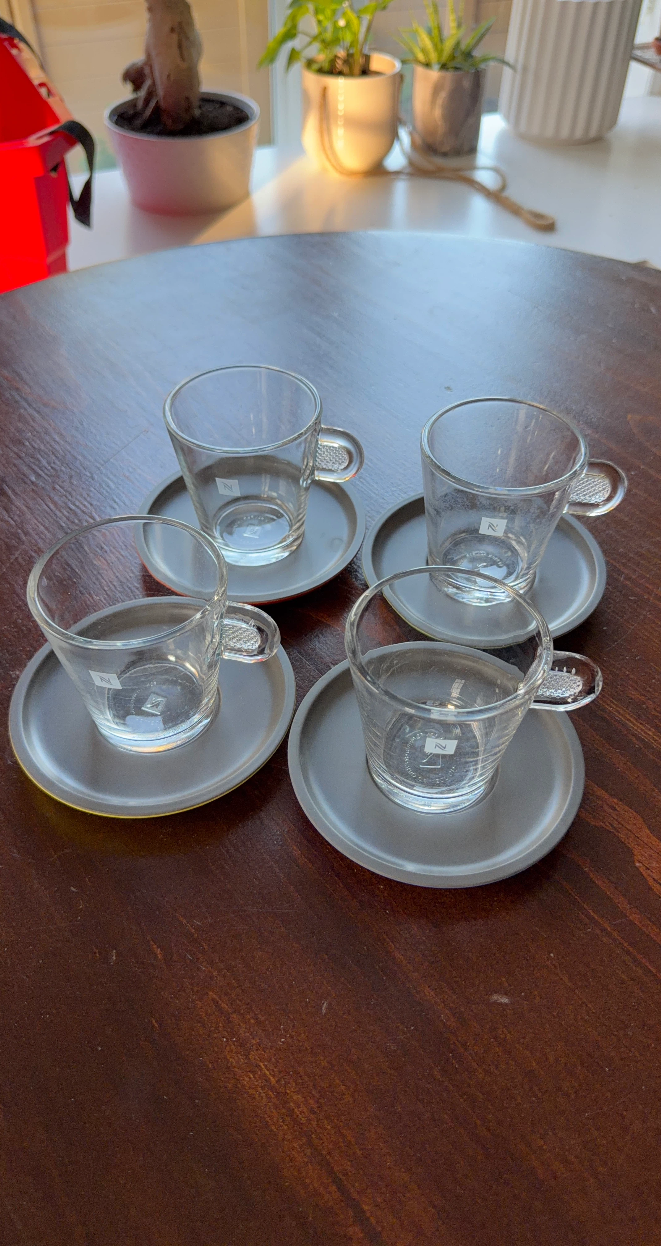 Nespresso Espresso Cups and Saucers Set of 4