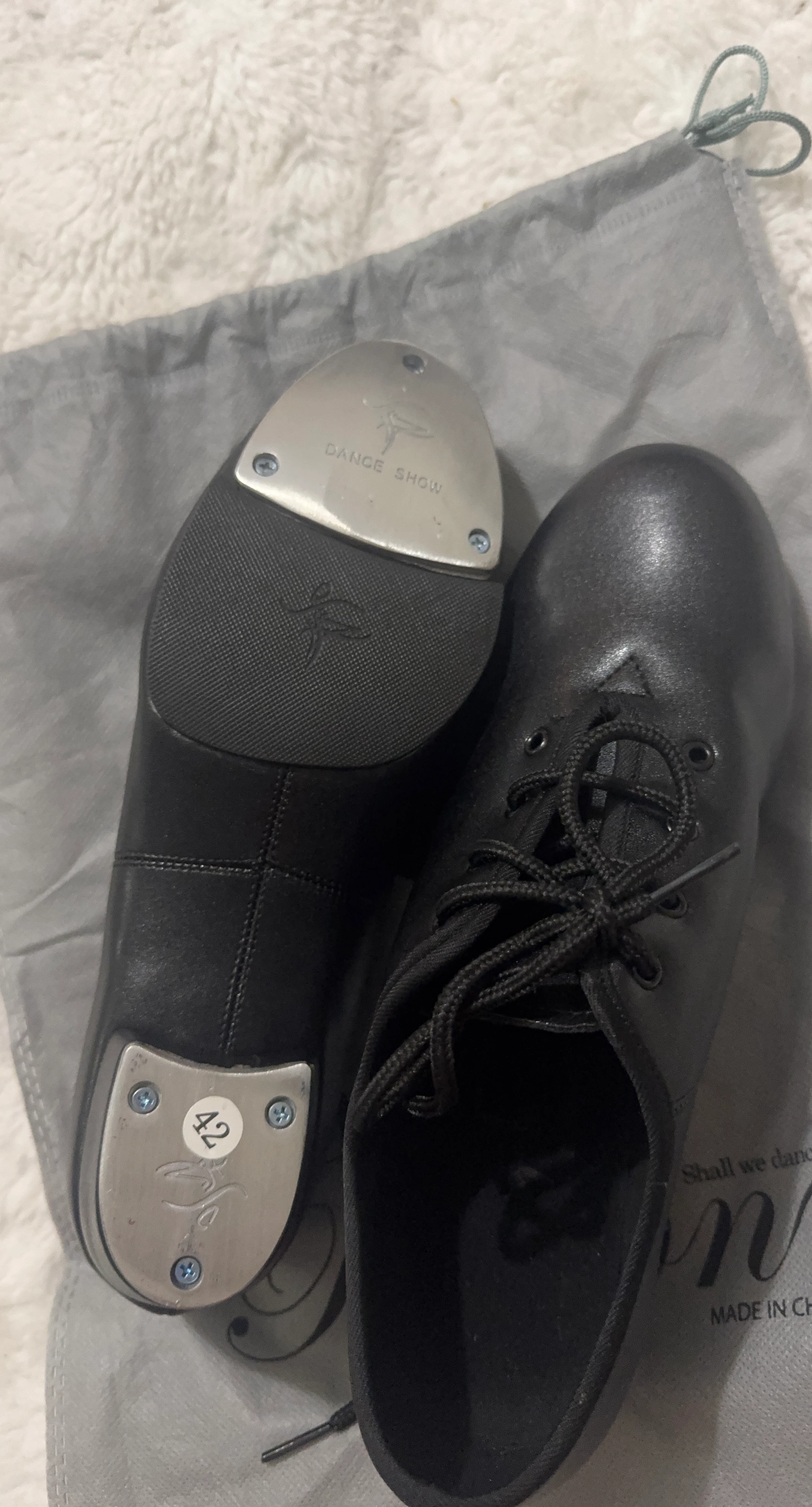 Dance Show Black Tap Shoes Size 42