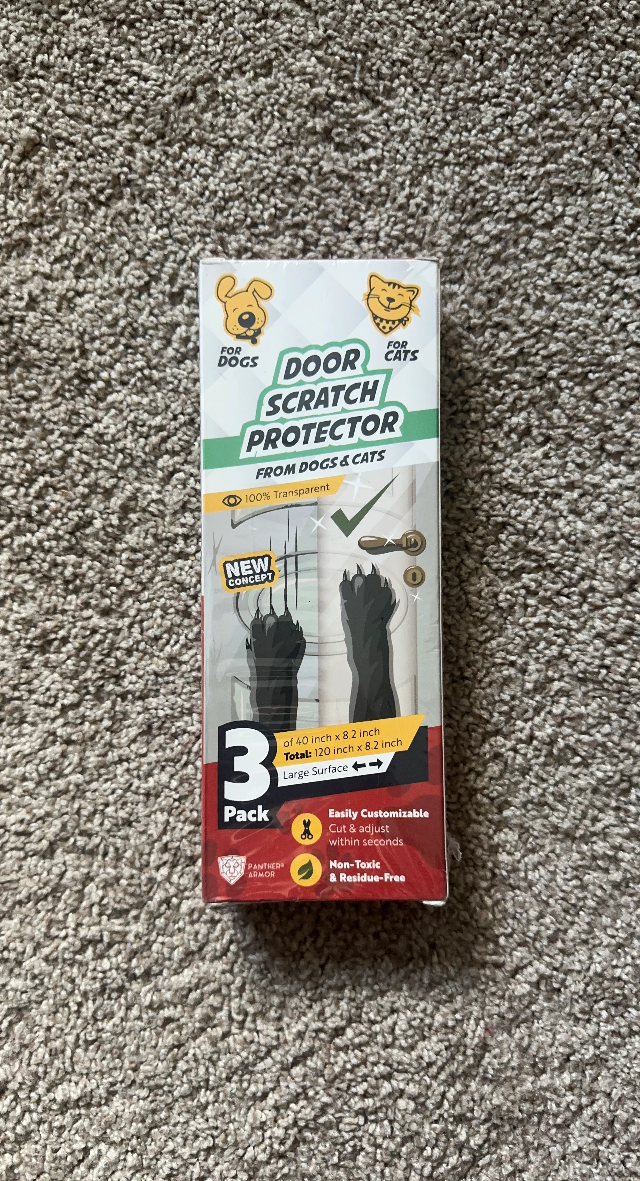Door Scratch Protector from Dogs & Cats - 3 Pack