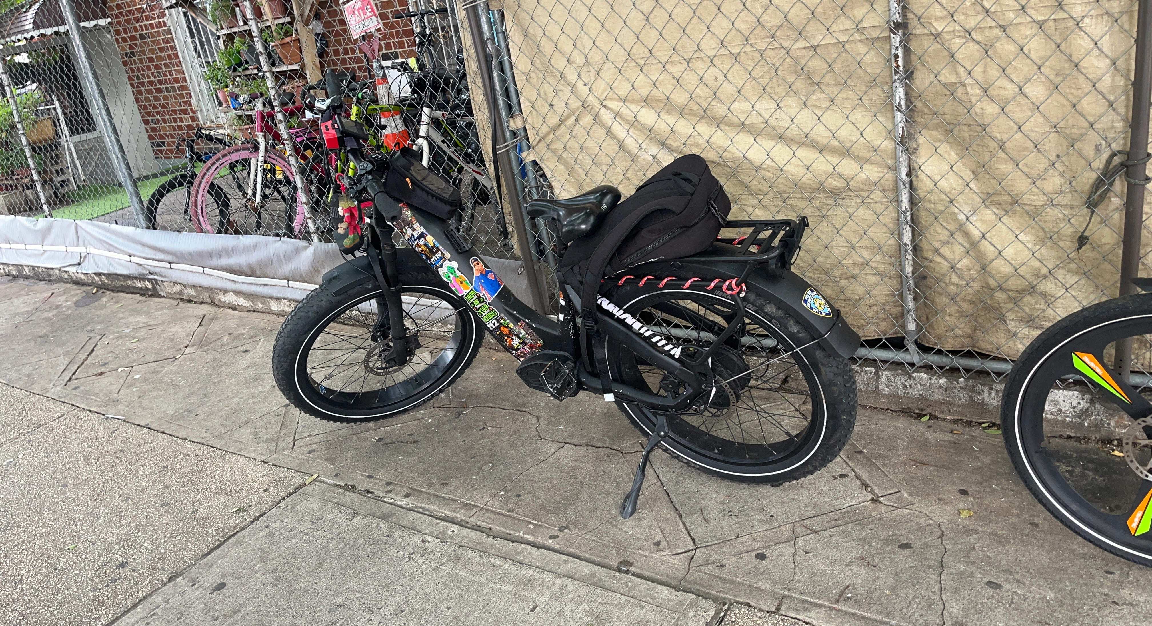 Black Electric Fat Tire Bike