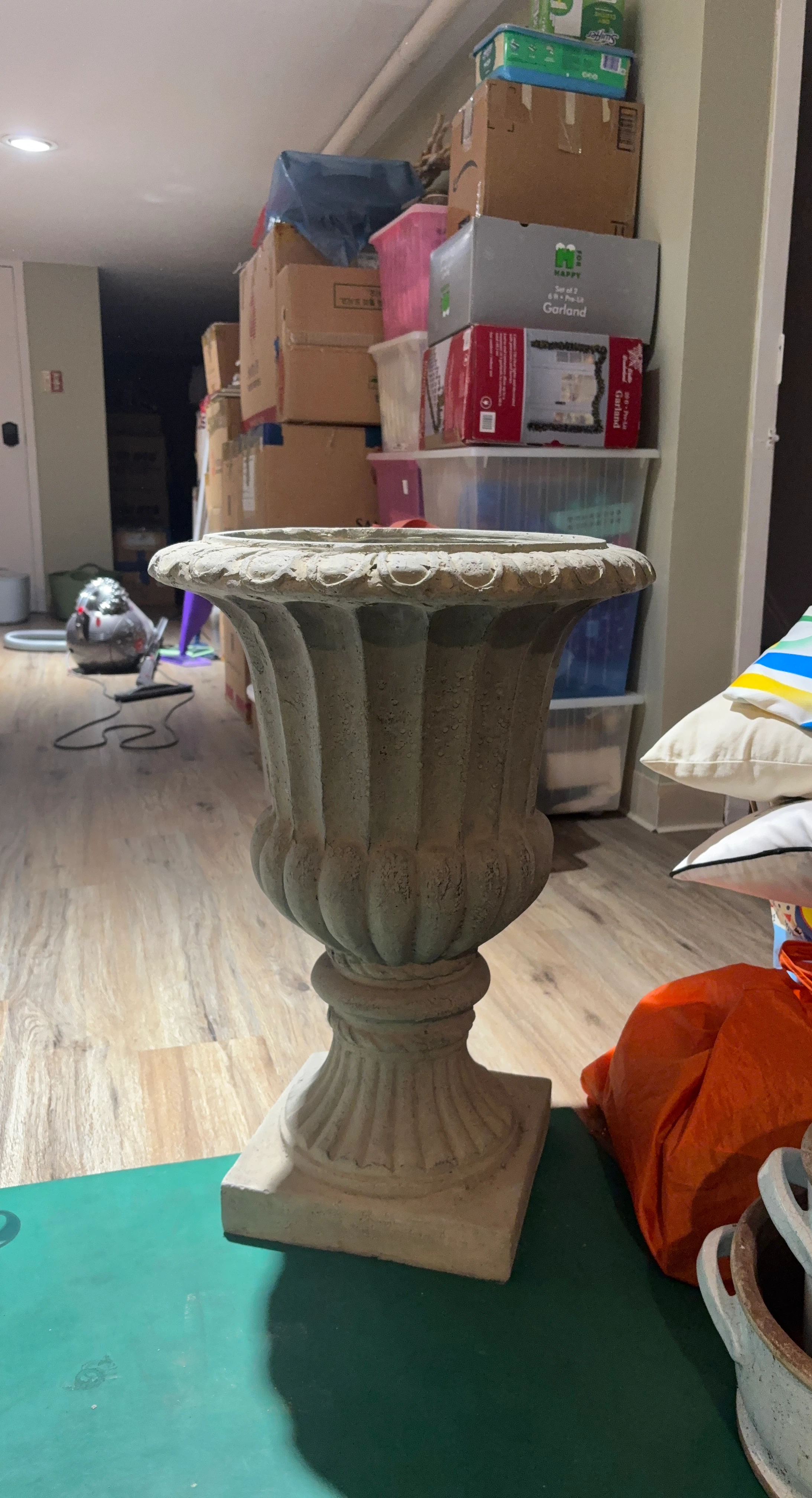 Large stone garden pot