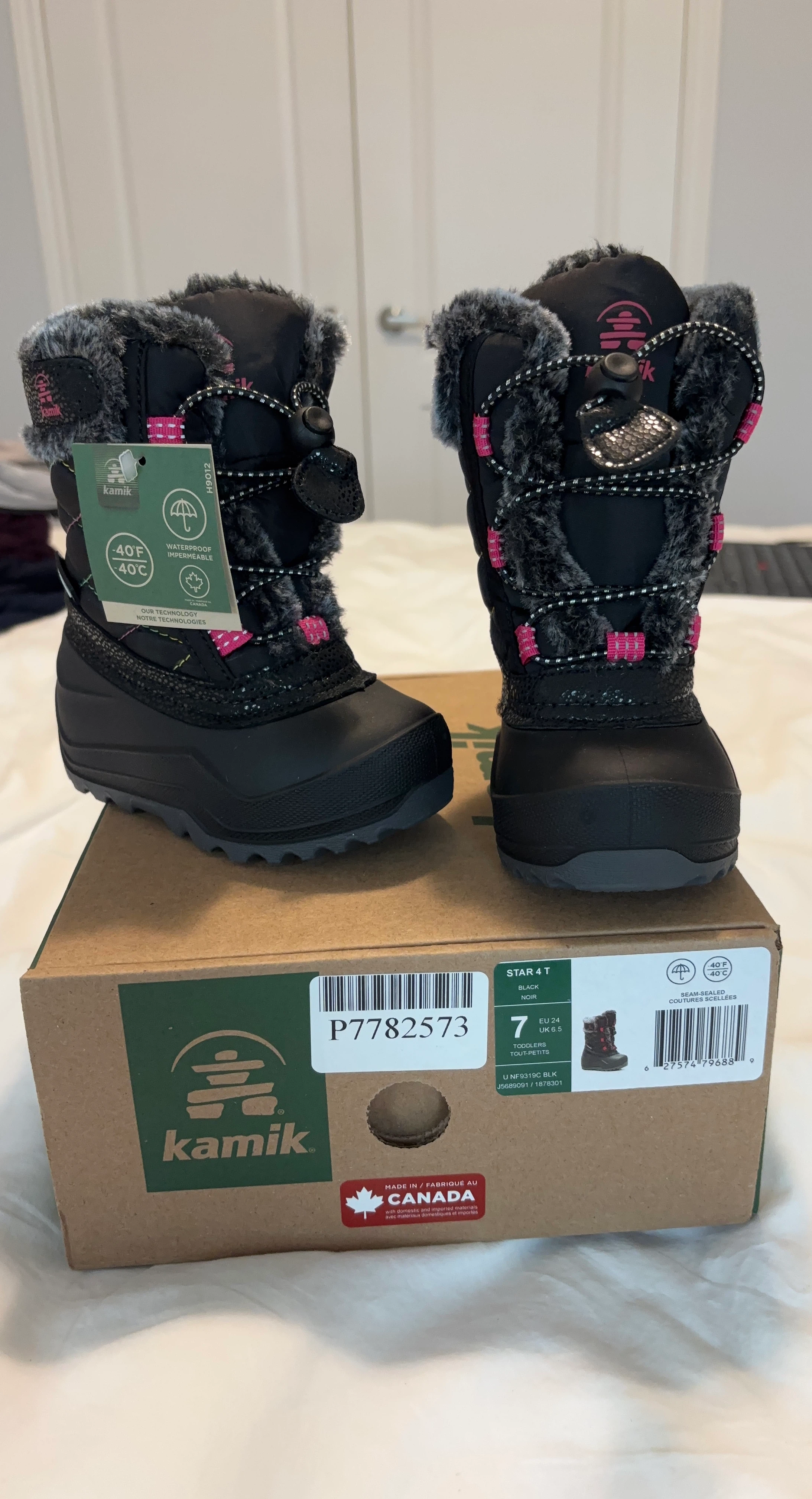 Kamik Star 4 T Toddler Winter Boots Size 7