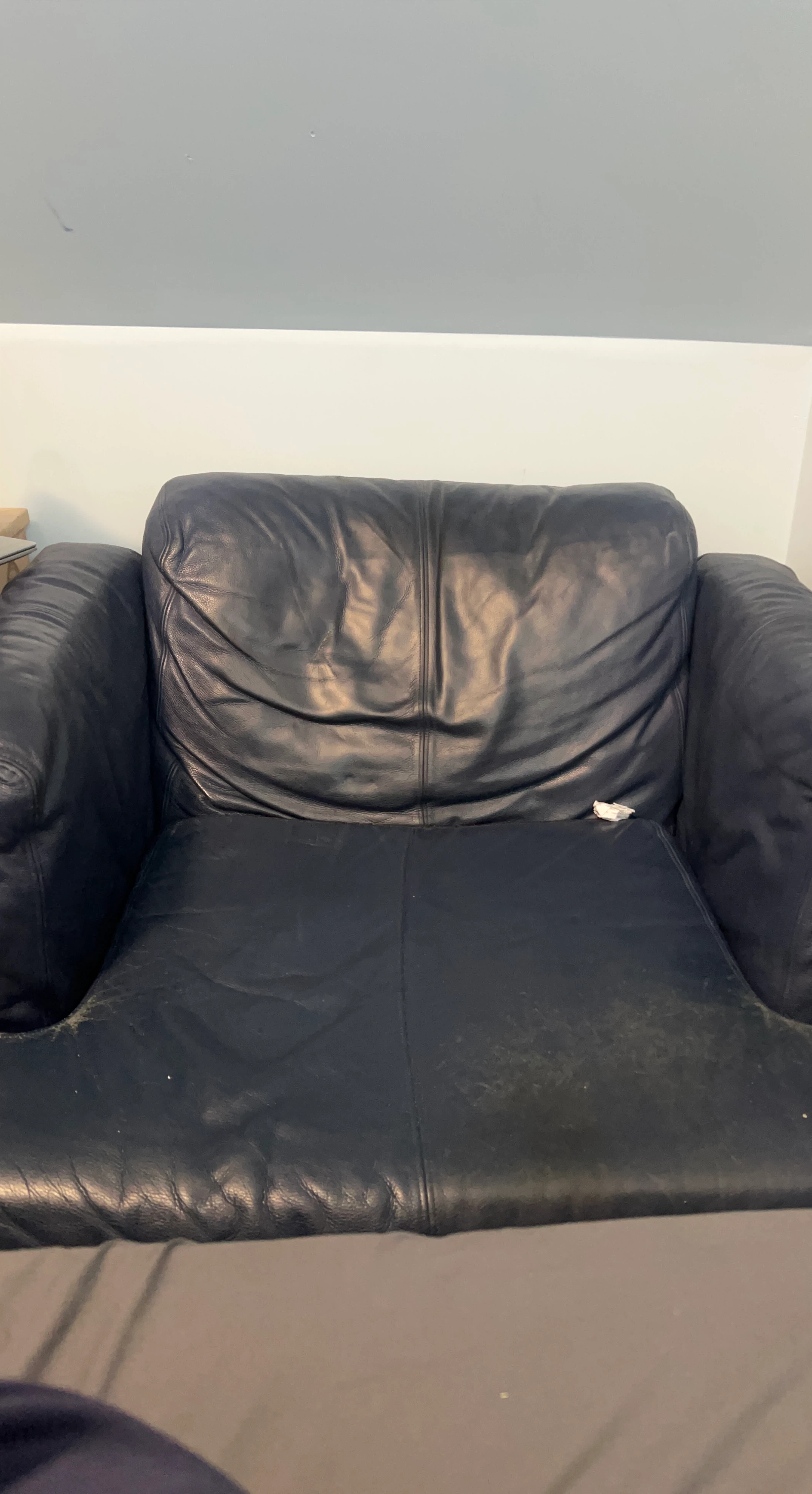 Black Leather Accent Chair