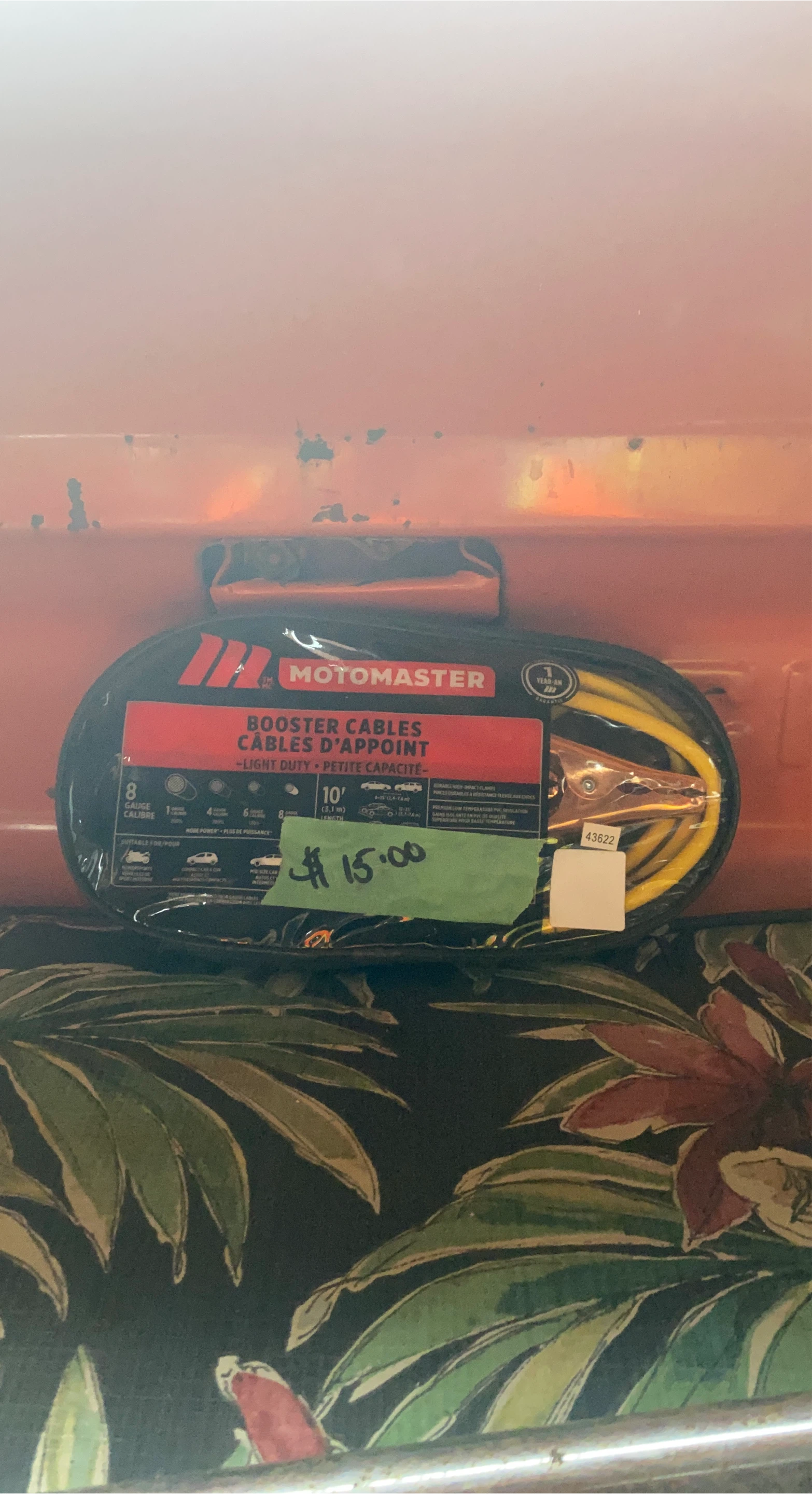 MotoMaster 8 Gauge 10 Foot Light Duty Booster Cables