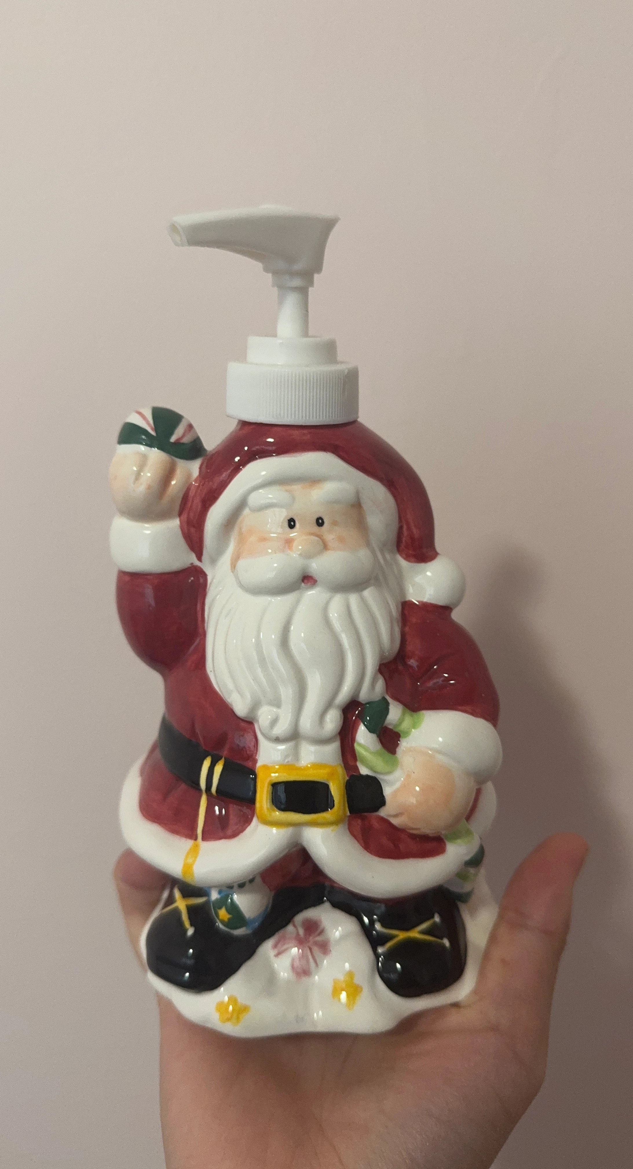 Ceramic Santa Claus soap dispenser