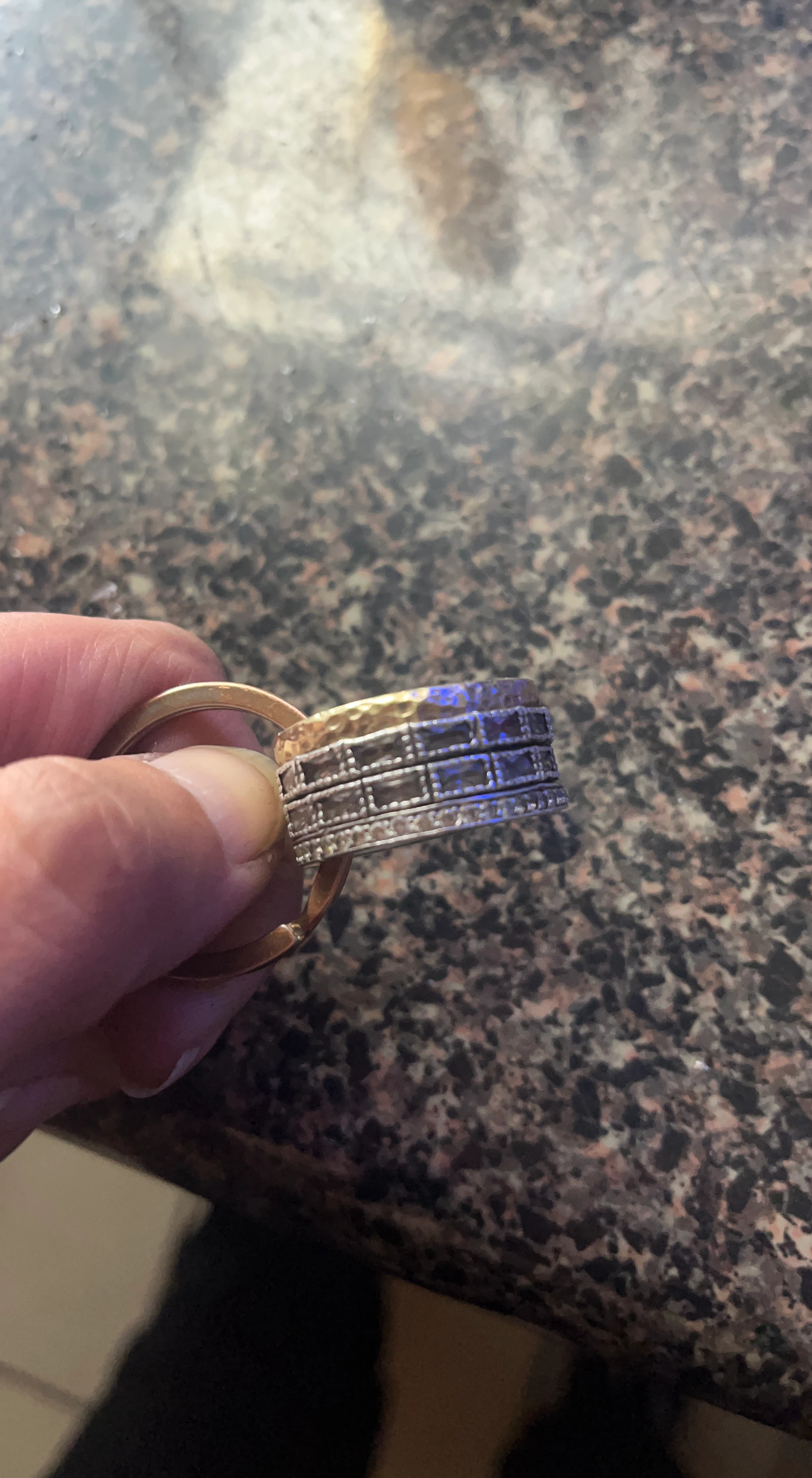 Two-Tone Metal Stackable Rings
