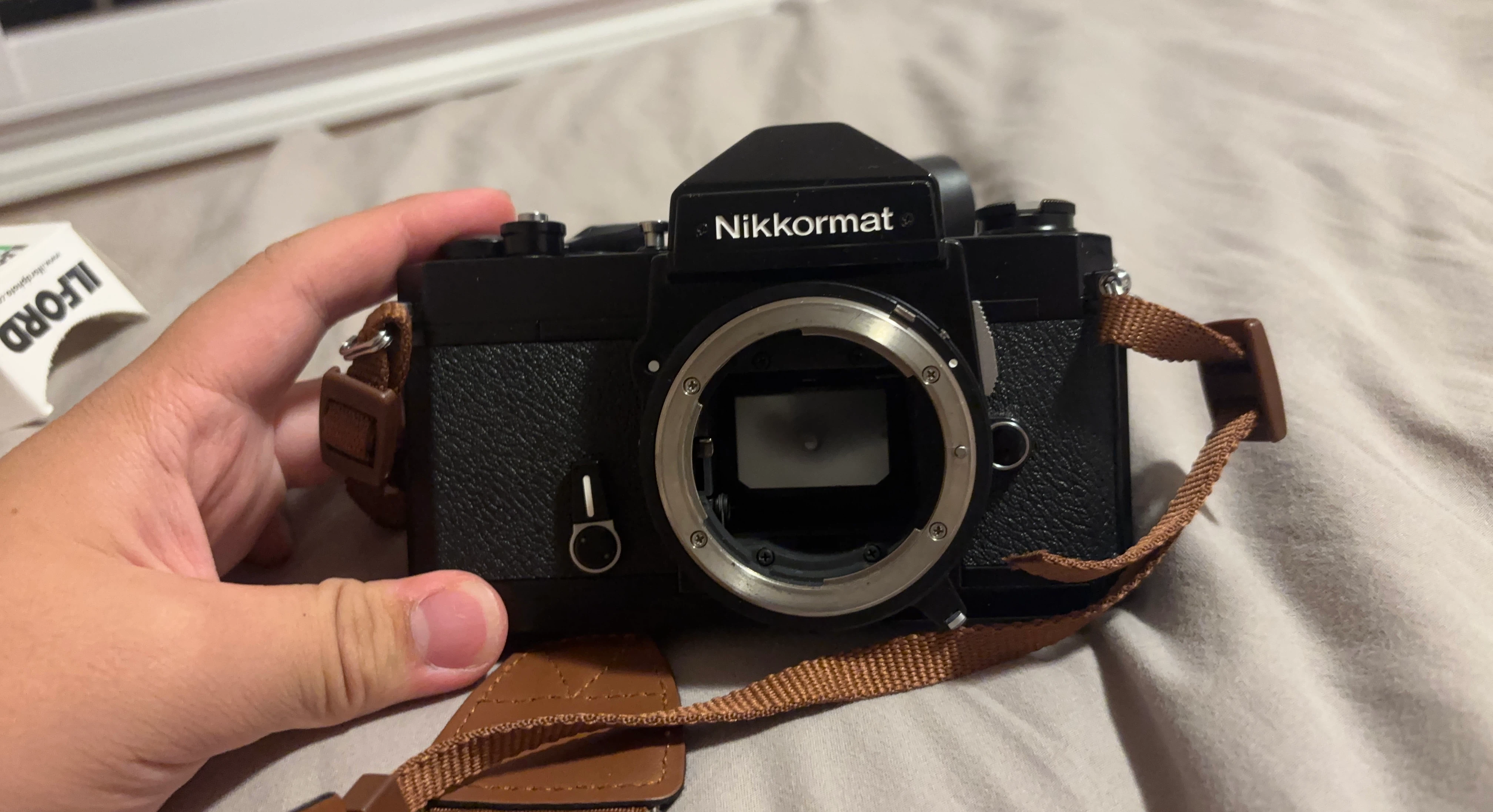 Black Nikkormat 35mm film camera body
