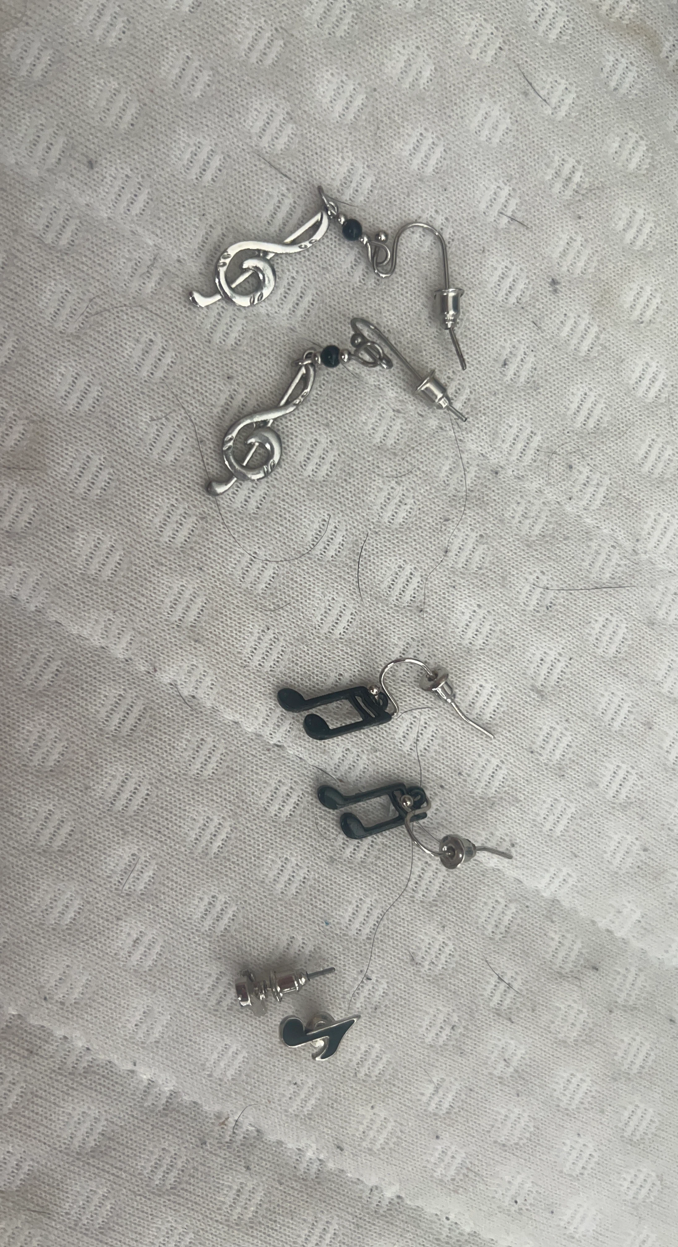 Music Themed Earrings - Treble Clef & Eighth Note